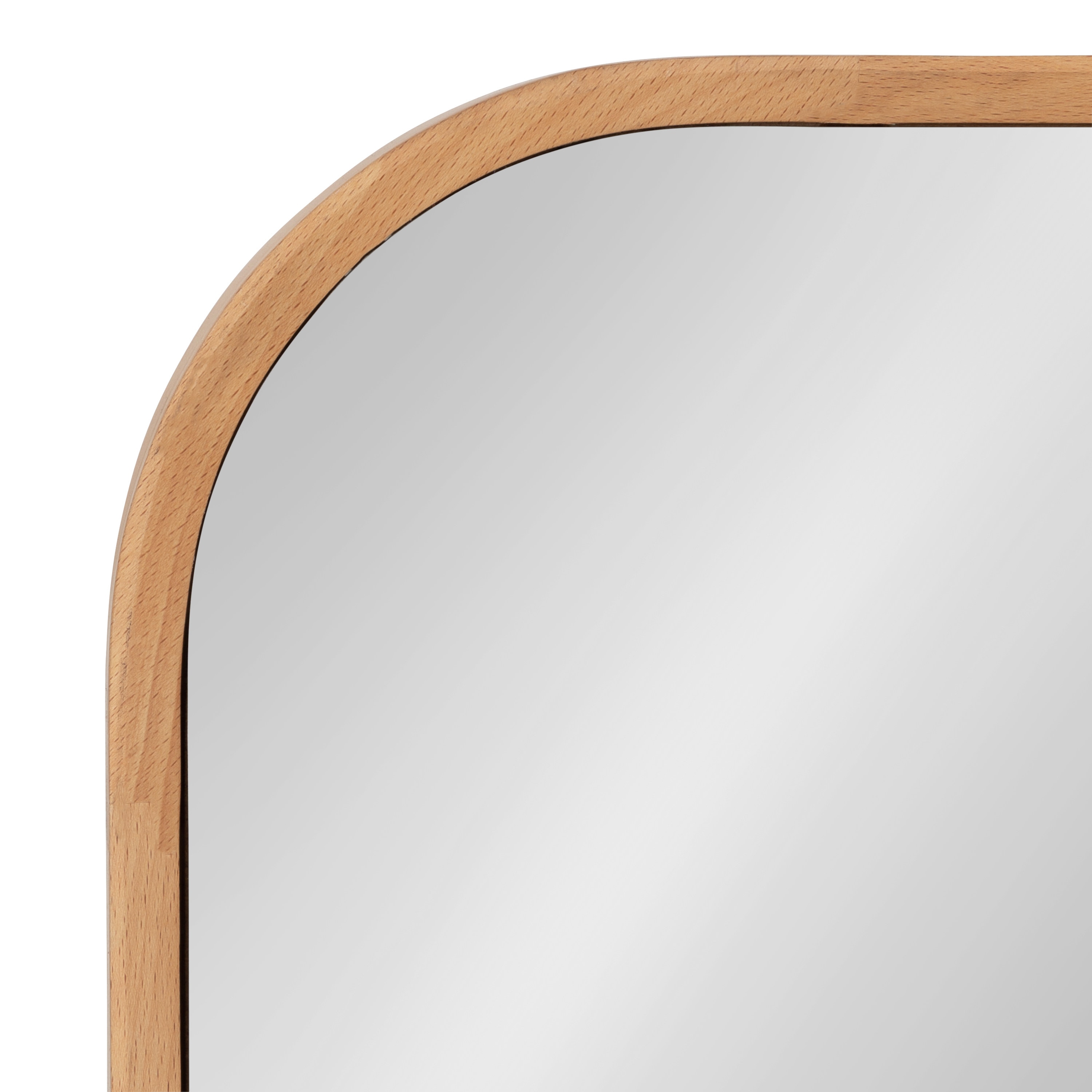 Kate and Laurel Norlund 28-in W x 28-in H Round Natural Framed Wall Mirror