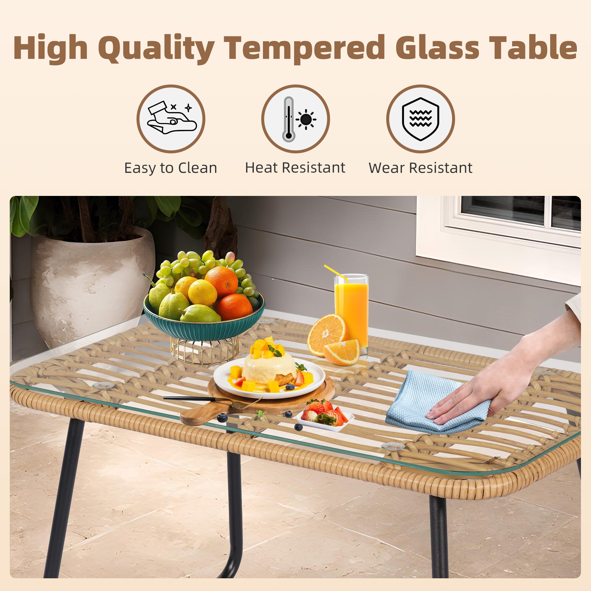 Grearden ZHNF210359-BG Patio-Conversation-Sets - View #6