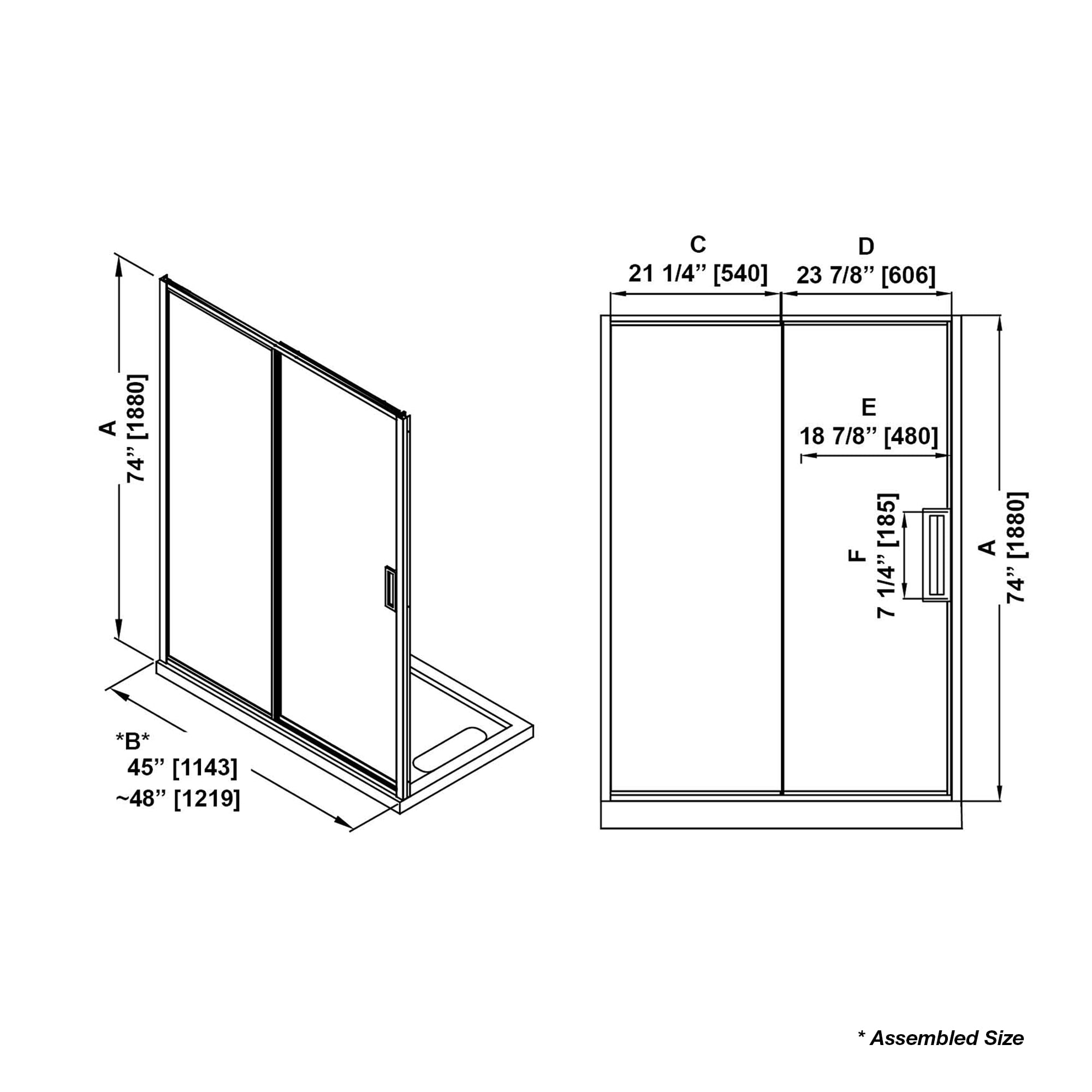 OVE Decors 15SGP-STAN48-GB2 Shower-Doors - View #5