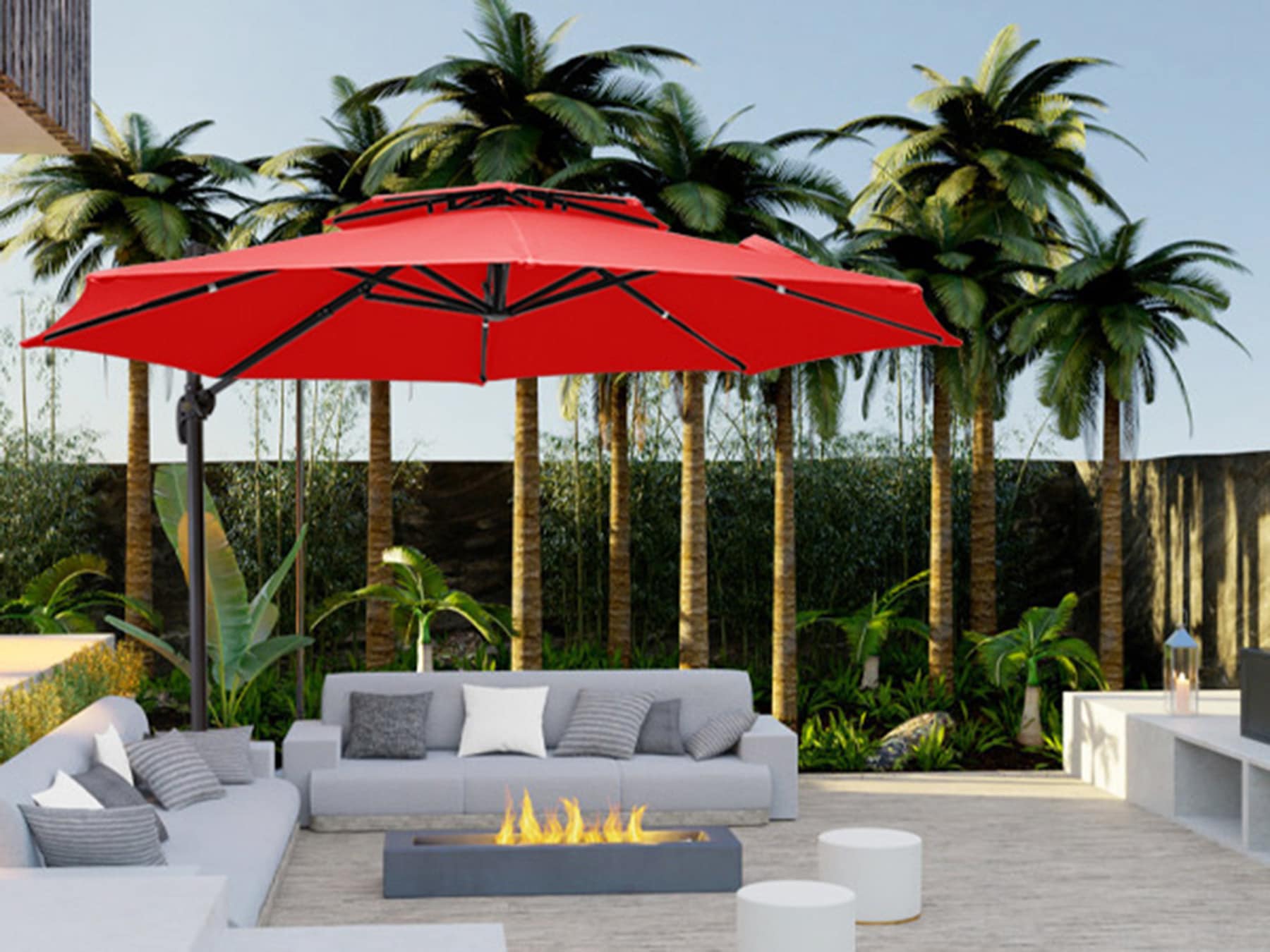 JEAREY JE-LKXLM-11FT-RD Umbrellas-2 - View #2