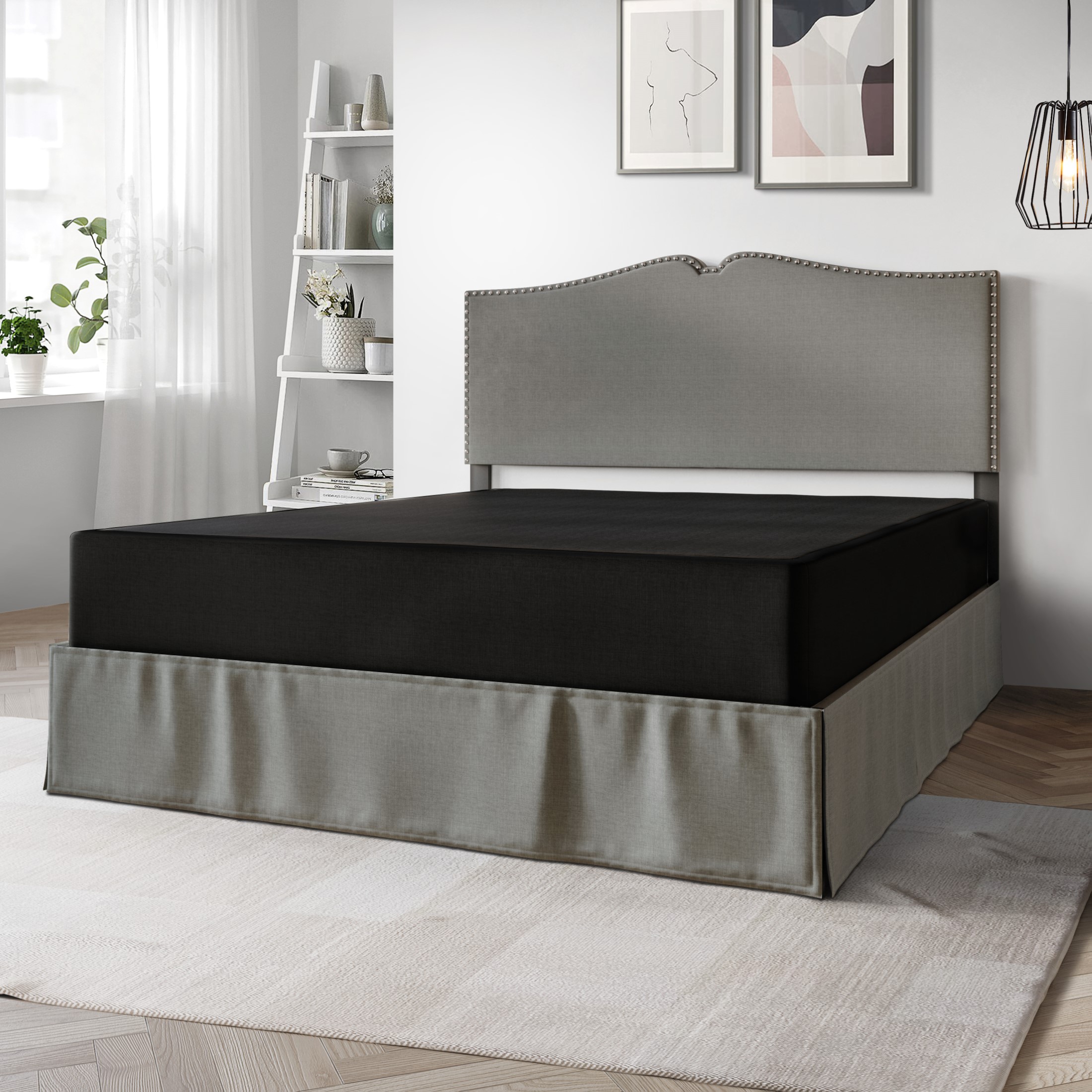ChaletPosh C002QBS-BK-LN 7.87-in Standard profile Queen Box Spring