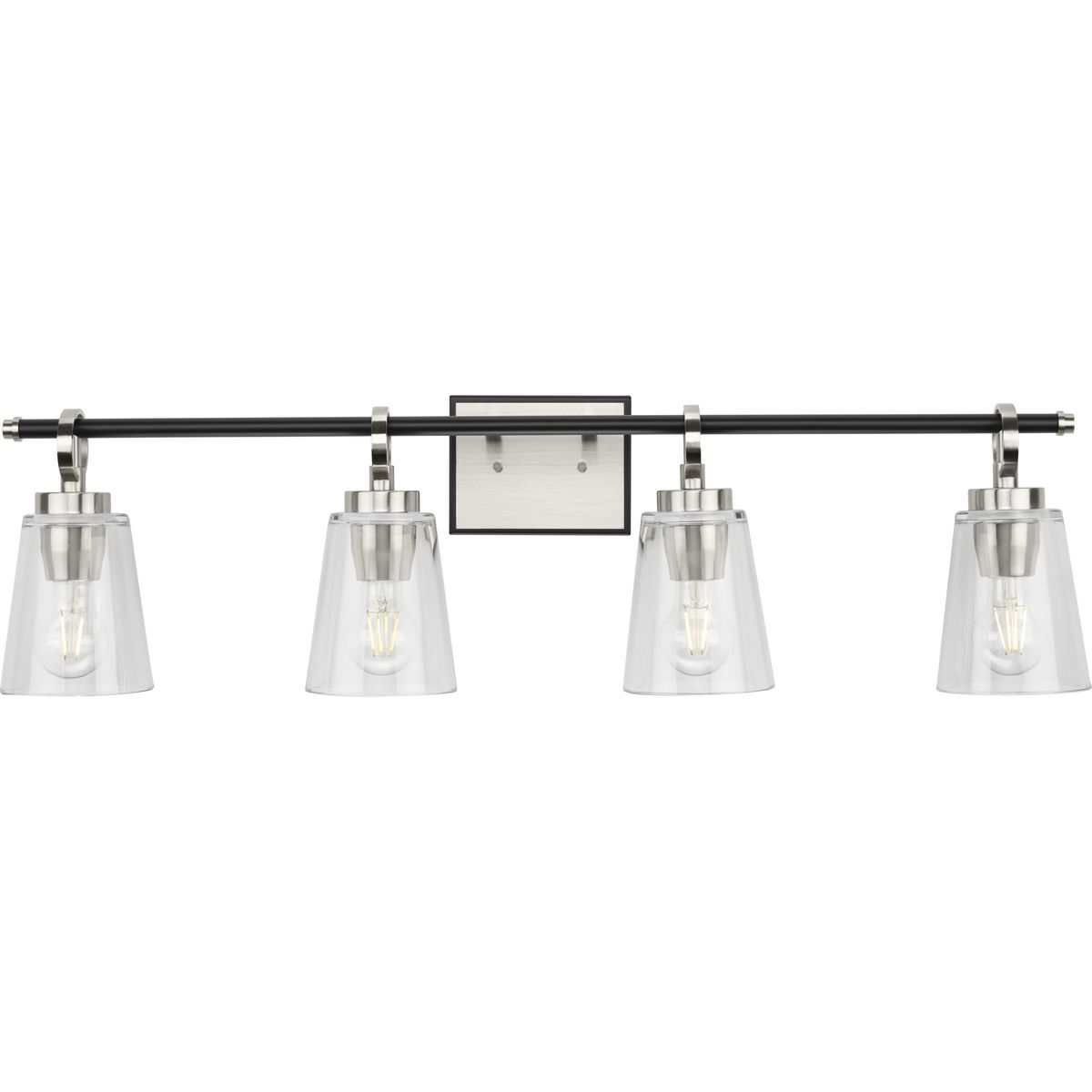 Progress Lighting P300483-009 Cassell 33.87-in 4 -Light Brushed Nickel Transitional Vanity light