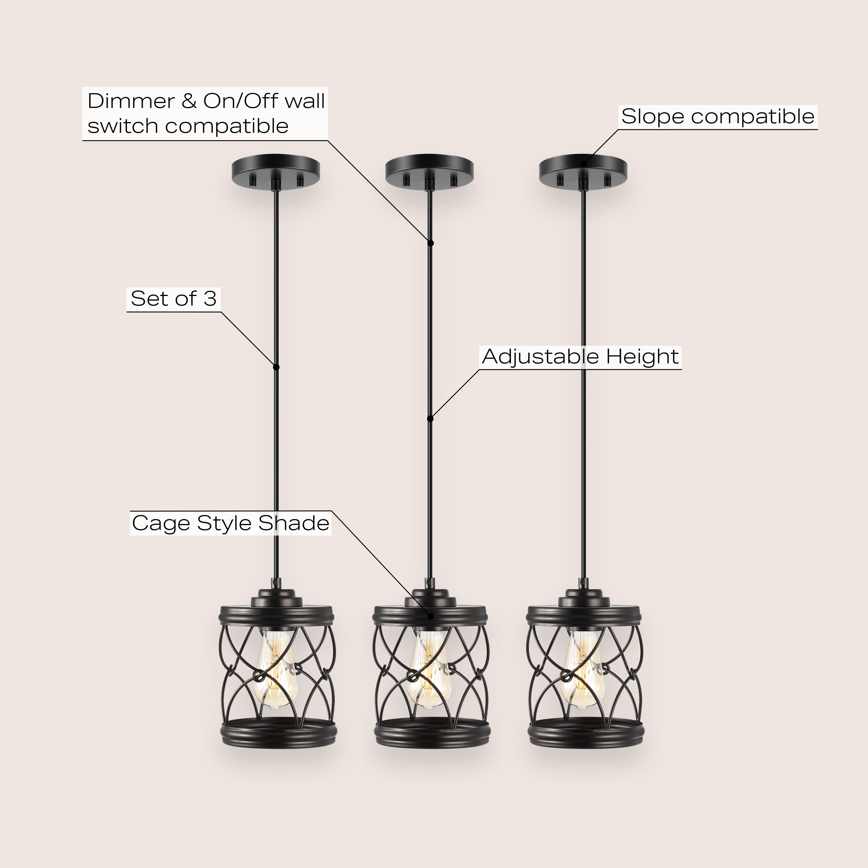 JONATHAN  Y JYL7909B-SET3 Pendant-Lights - View #6