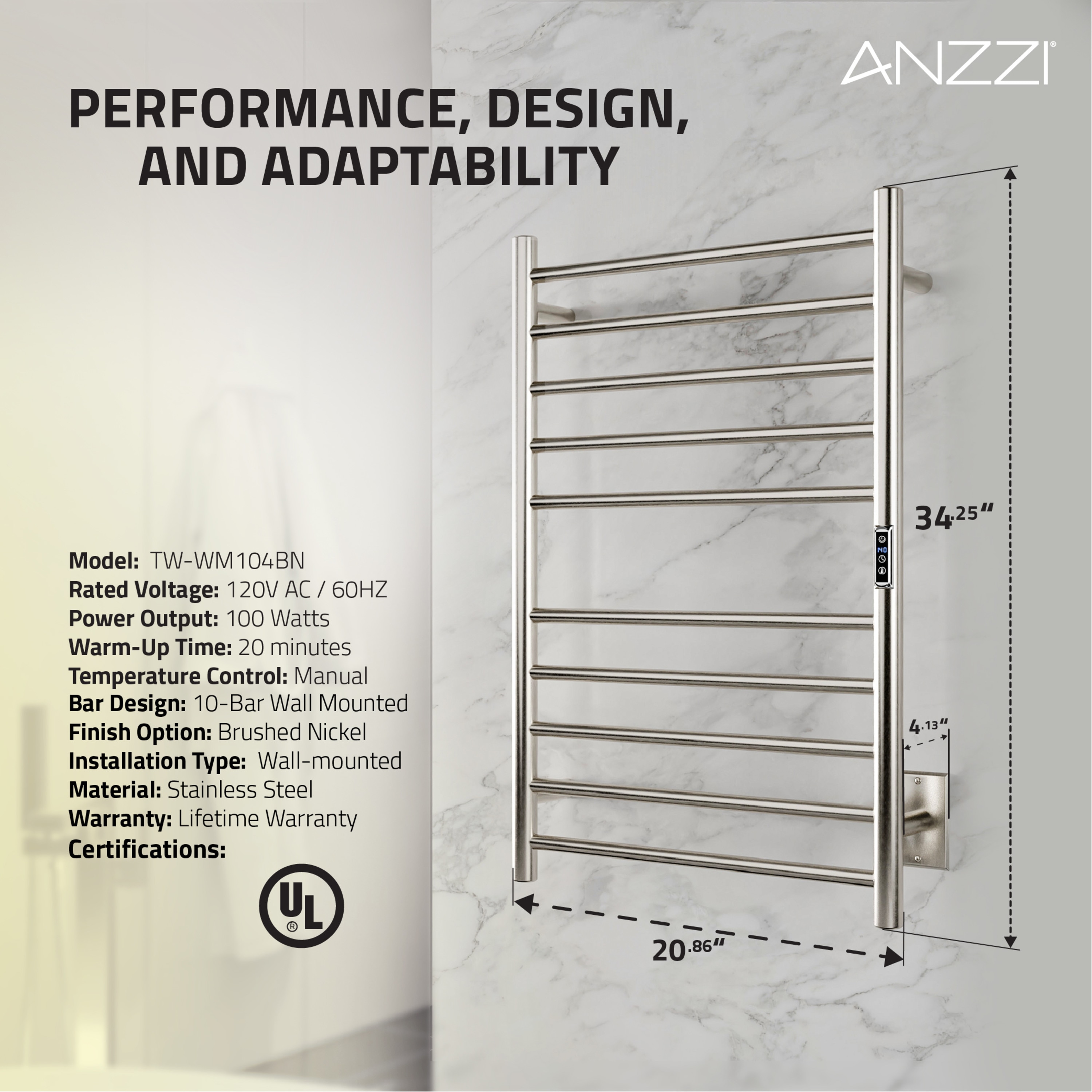 ANZZI TW-WM104BN Towel-Warmers - View #13