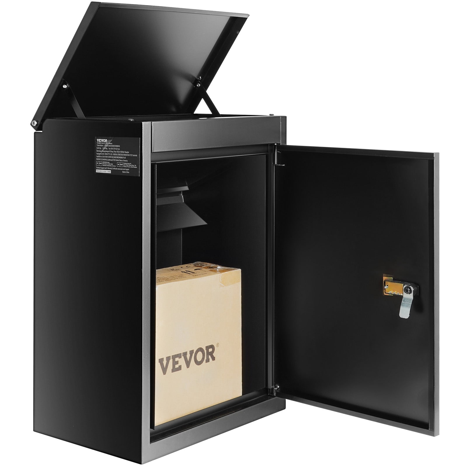 VEVOR Wall Mount Black Standard Lockable Package Box BGXDXGKB205INBA5GV0 Sansujyuku sansujyuku.com