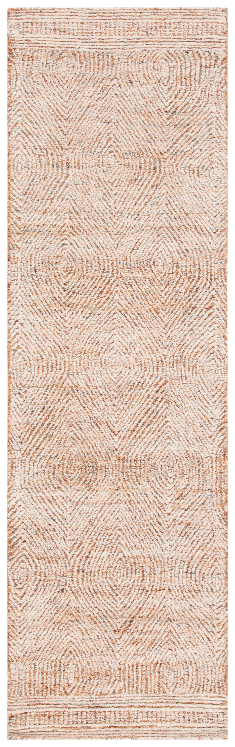 Safavieh Abstract Zenzi 2 X 12 (ft) Wool Ivory/Rust Indoor Abstract ...