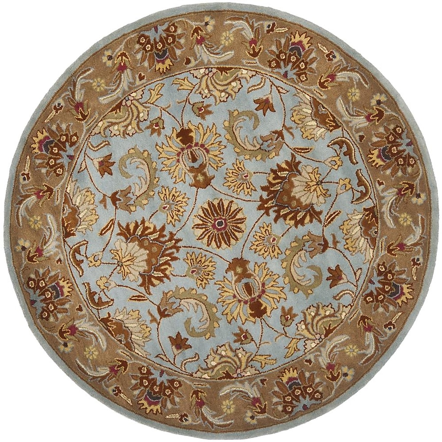 Safavieh Heritage Tiruchi 2 x 4 Blue/Beige Indoor Floral/Botanical Oriental Handcrafted Throw Rug Safavieh Heritage Tiruchi 2 x 4 Blue/Beige Indoor Floral/Botanical Oriental Handcrafted Throw Rug