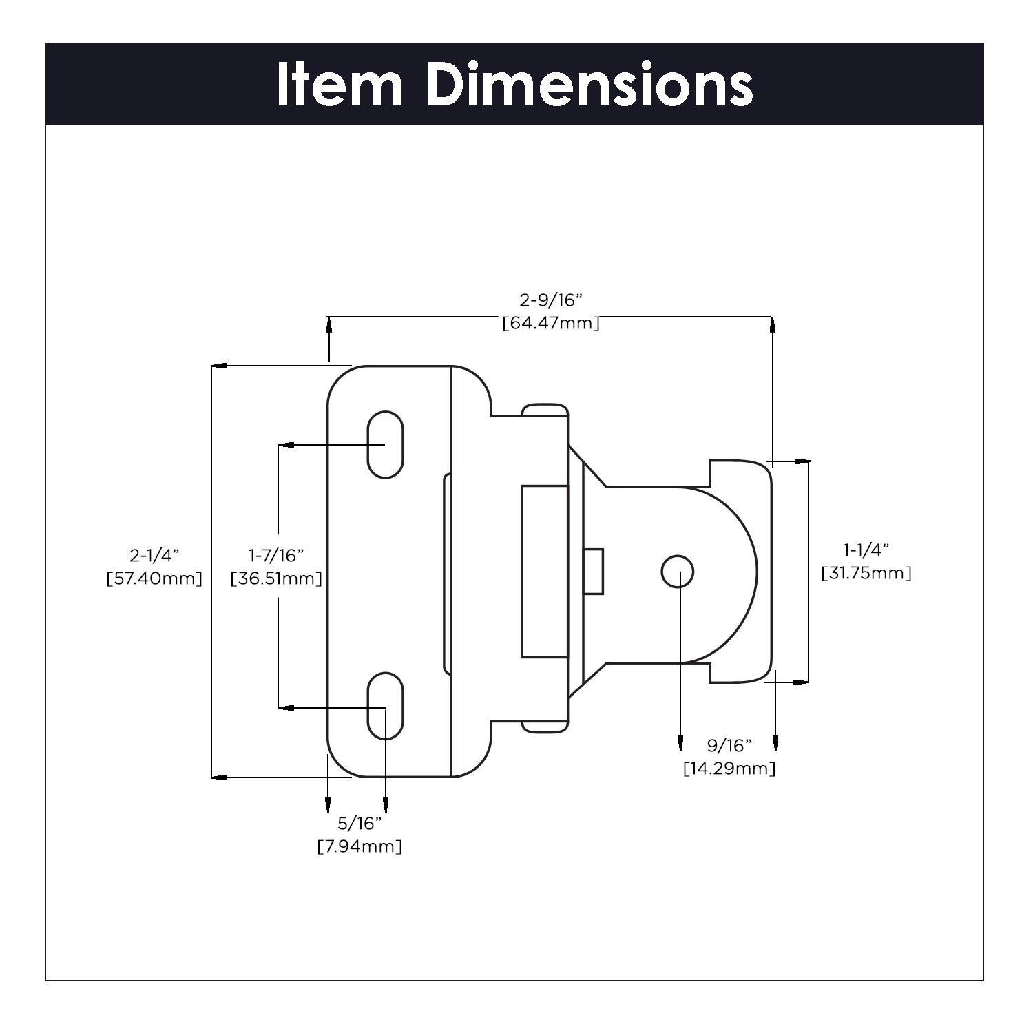 Hickory Hardware P5313-BI Cabinet-Hinges - View #5