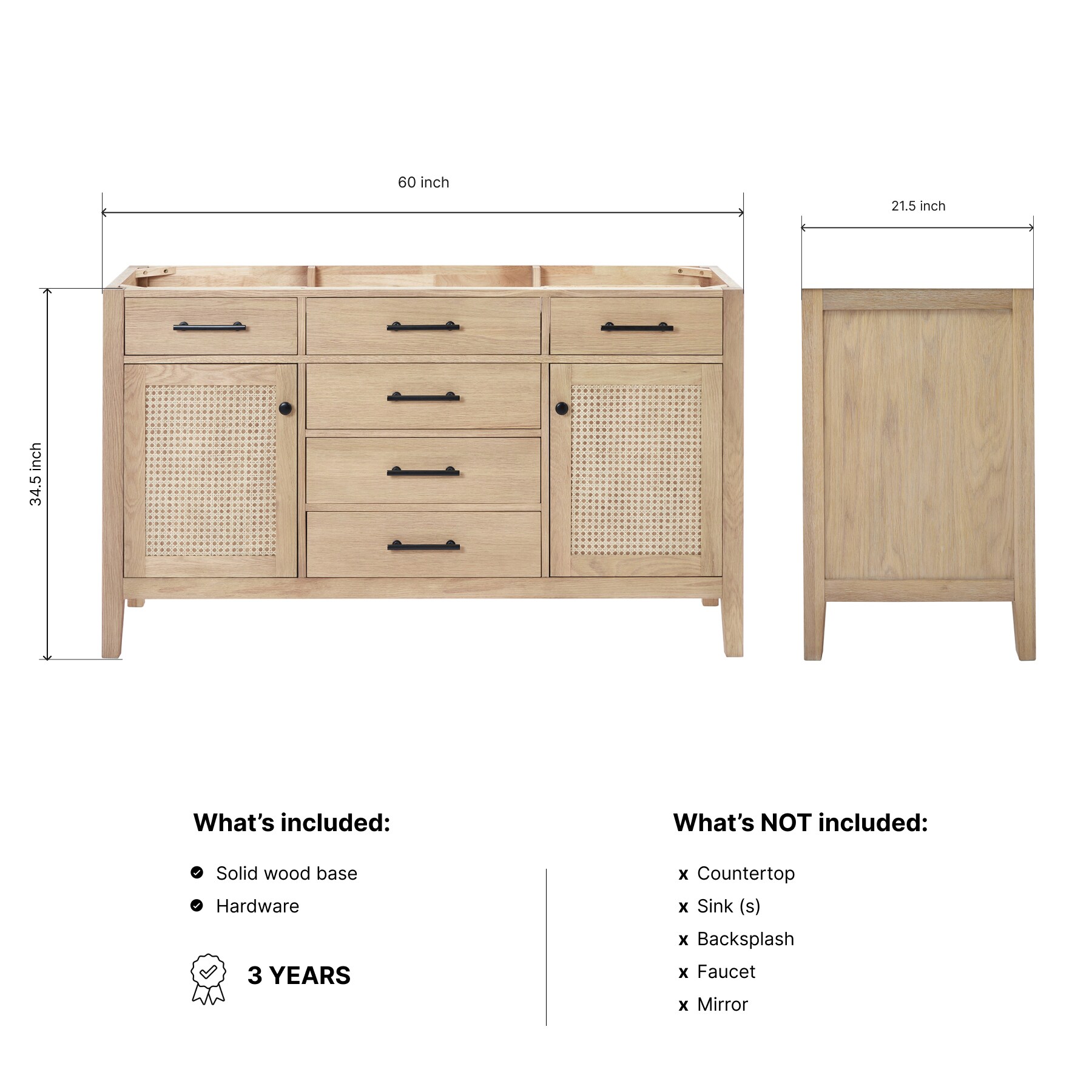 ARIEL C60-BC-WOA vanities - View #4