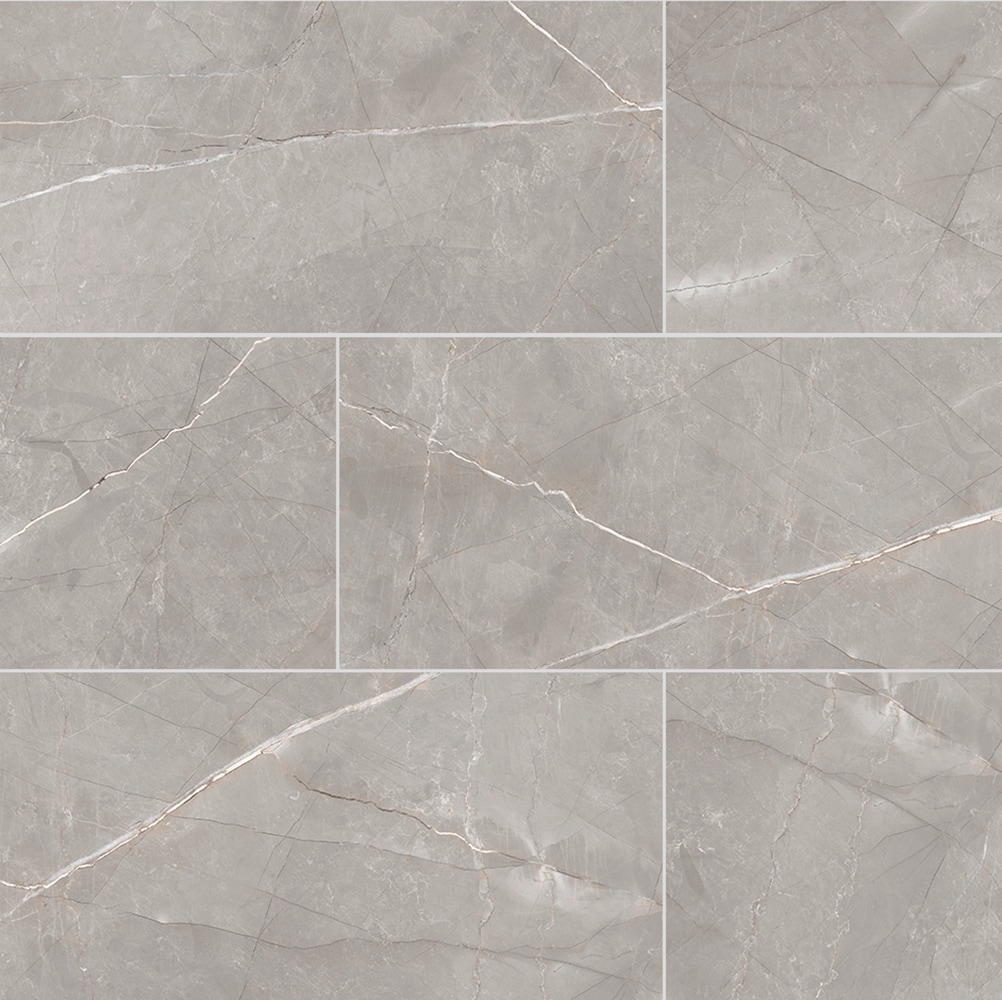 Marble Lux Grey 12-in x 24-in Glazed Porcelain Marble Look Floor and Wall Tile | - DELLA TORRE G8ML05R