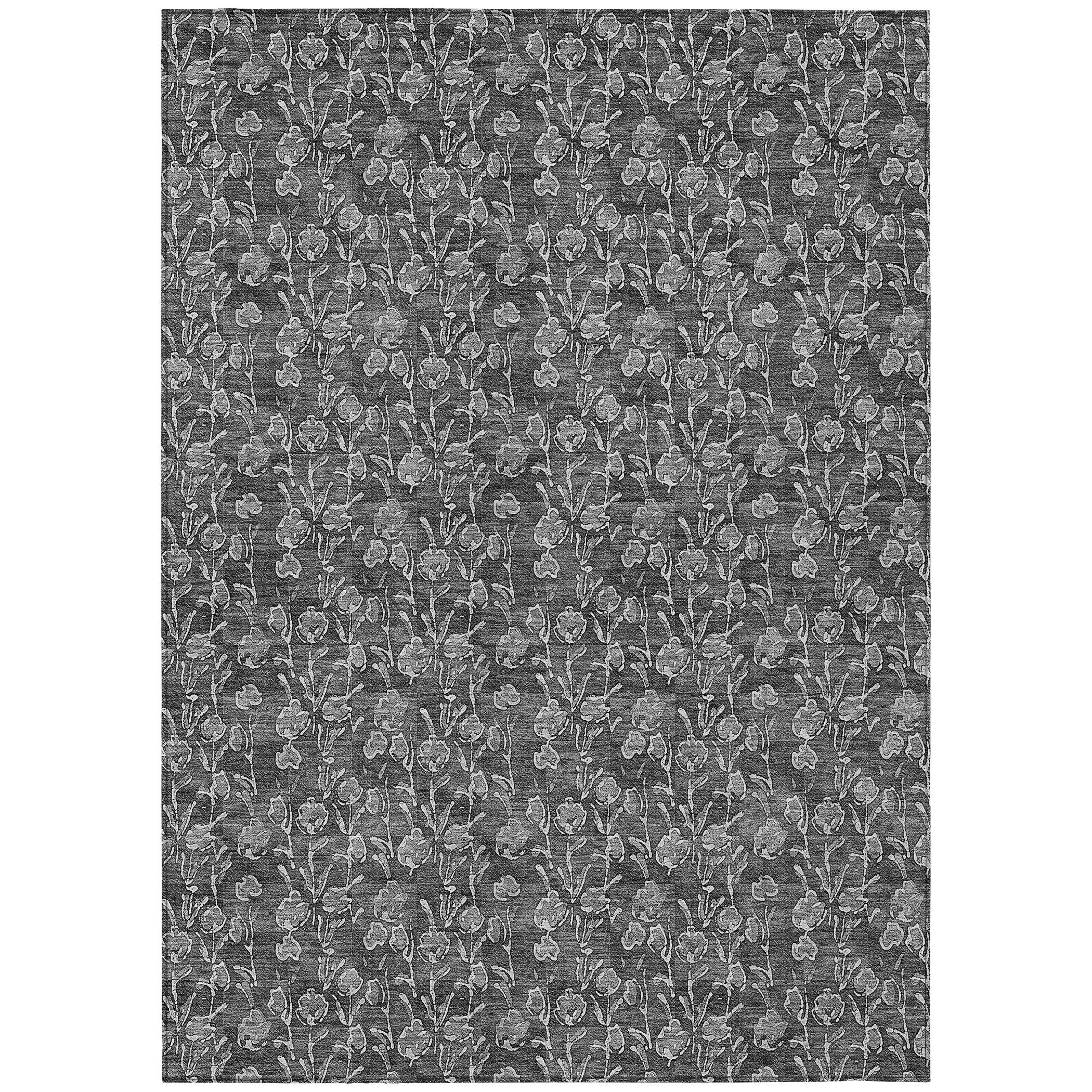 Addison Rugs ACN692GY10X14 Chantille ACN692GY 10 x 14 (ft) Polyester Gray Rectangular Indoor/Outdoor Geometric Machine washable Area rug