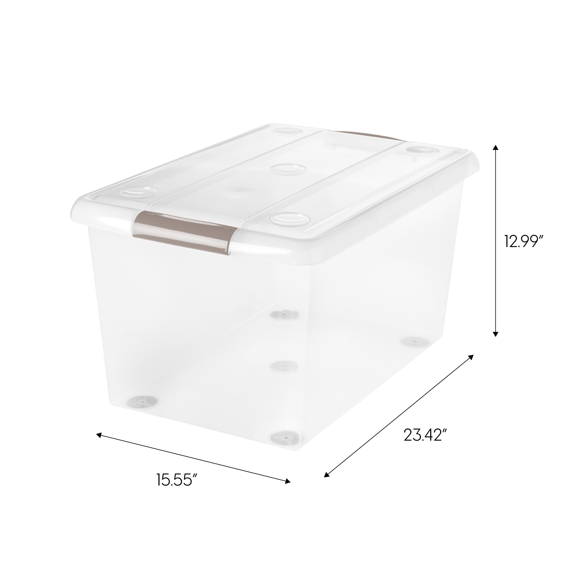 IRIS 6-Pack Large 15.25-Gallon (61-Quart) Clear Tote with Latching Lid ...