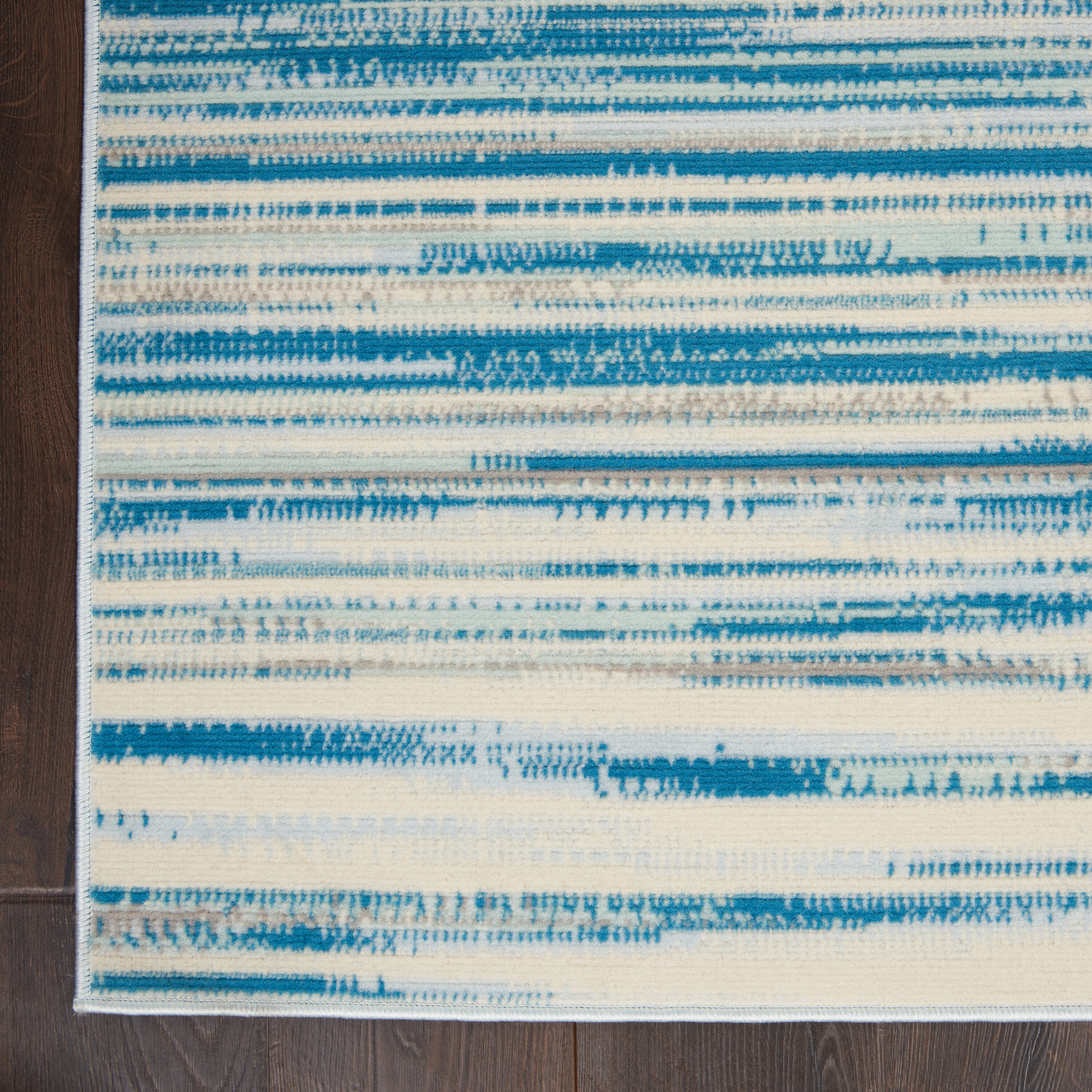Hand-knotted Blue Synthetic Rectangular 6' x 9' Area Rug