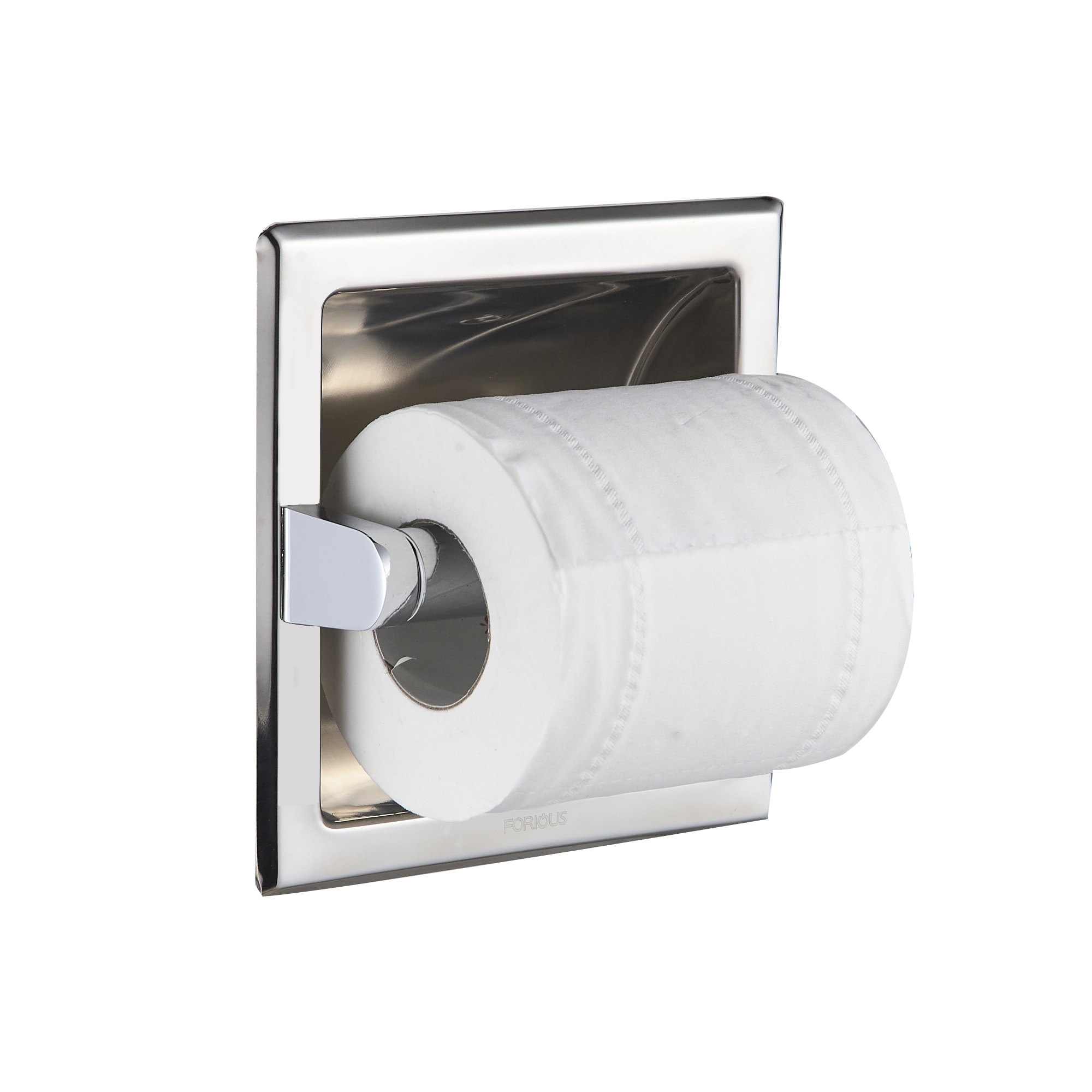 ARISTA Brushed Nickel Recessed Spring-loaded Toilet Paper Holder