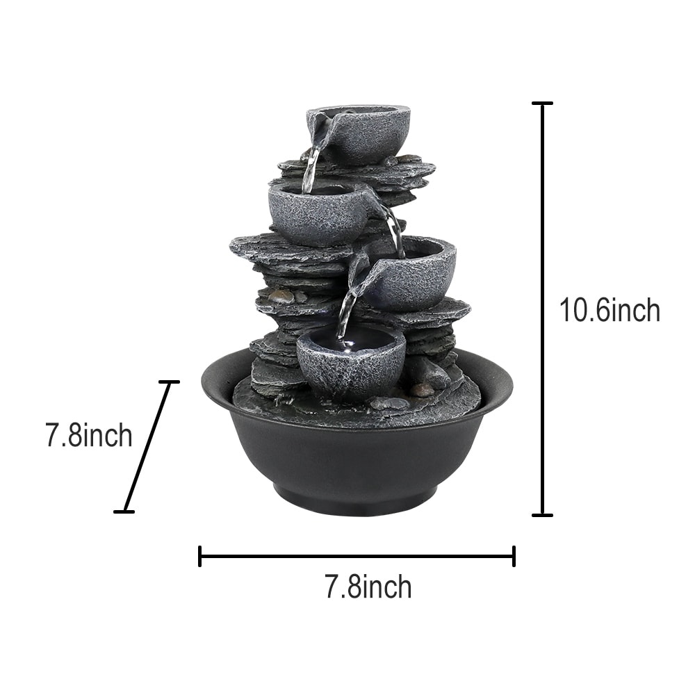 Watnature 10.6-in H Resin Water Outdoor Fountain Statue Pump Included ...