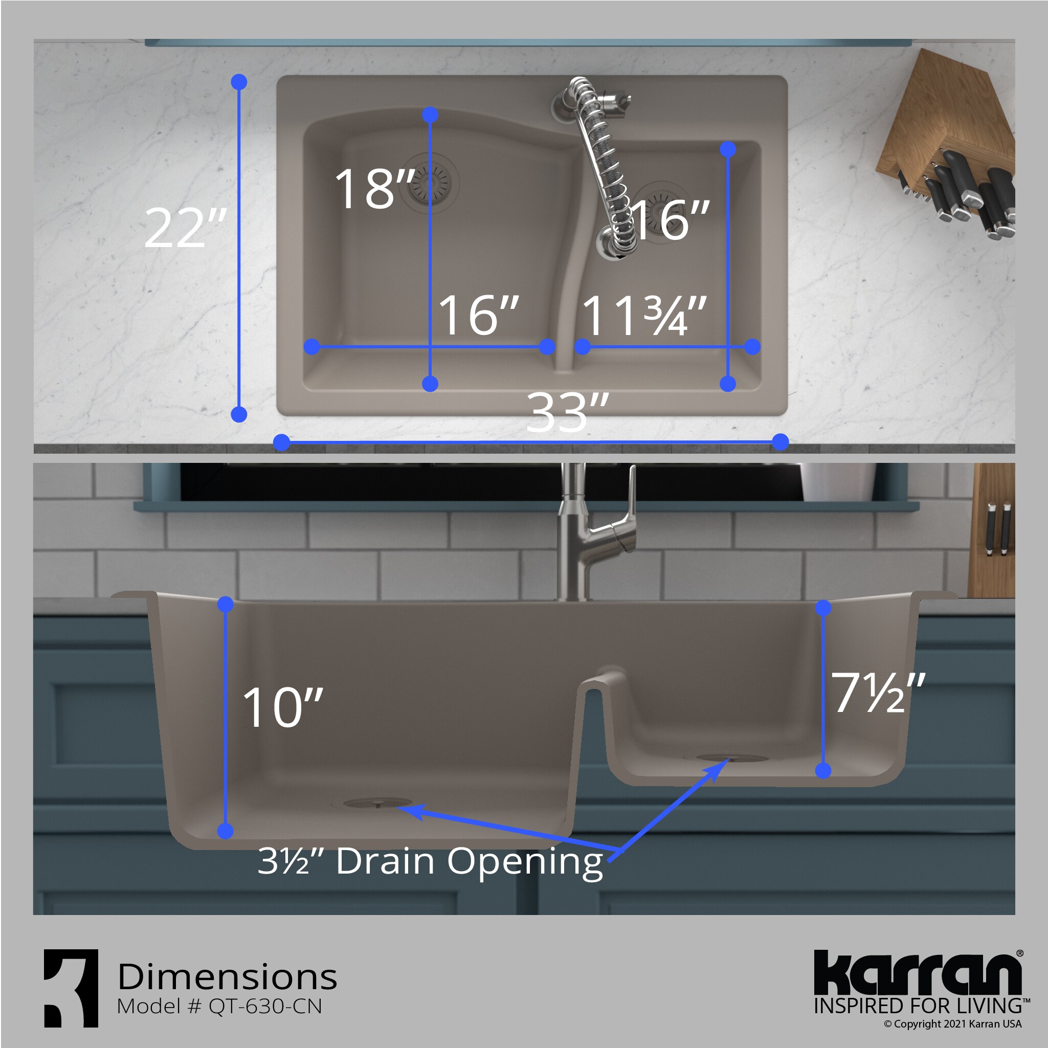 Karran QT-630-CN Kitchen-Sinks - View #8