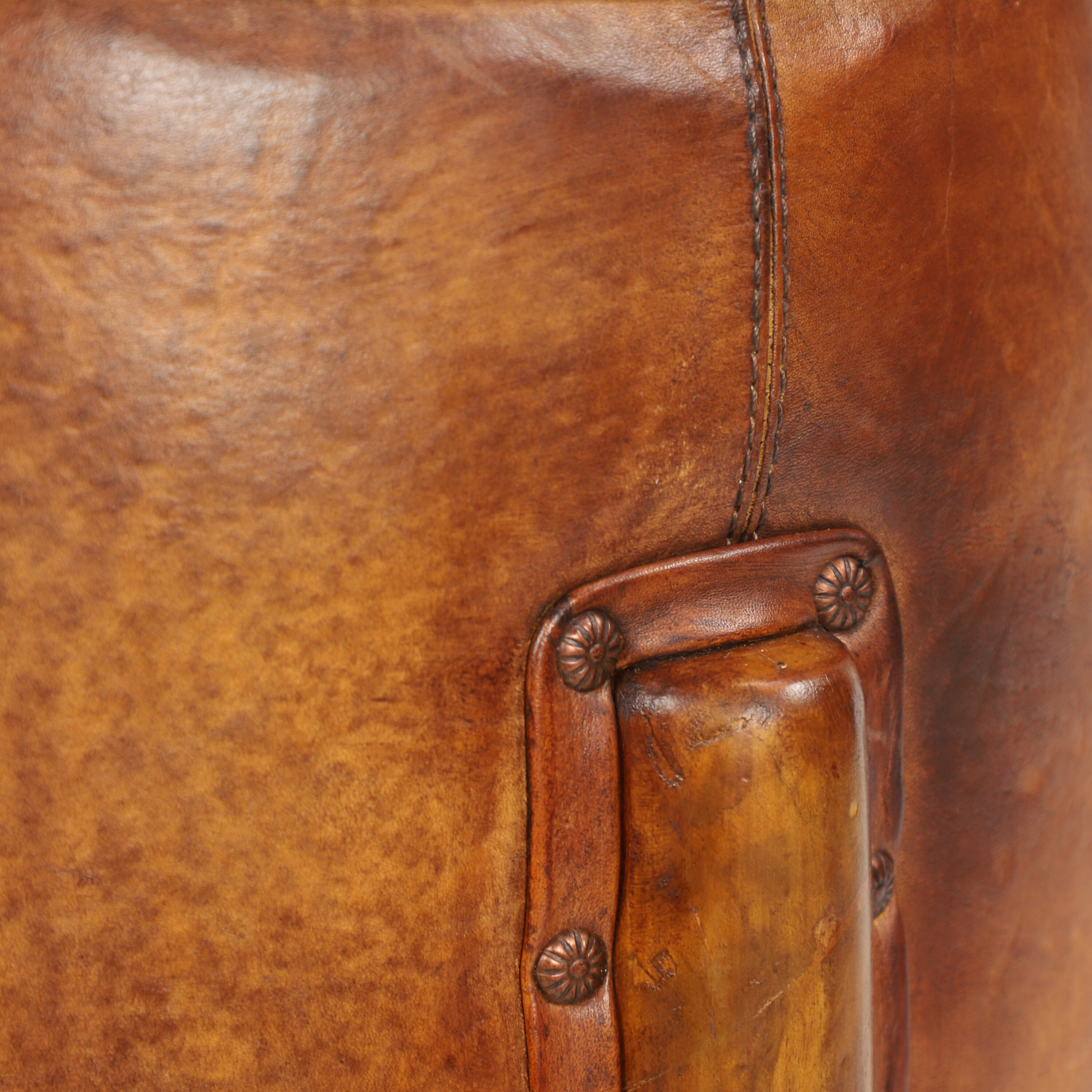 Grayson Lane Farmhouse Brown Handmade Upholstered Leather