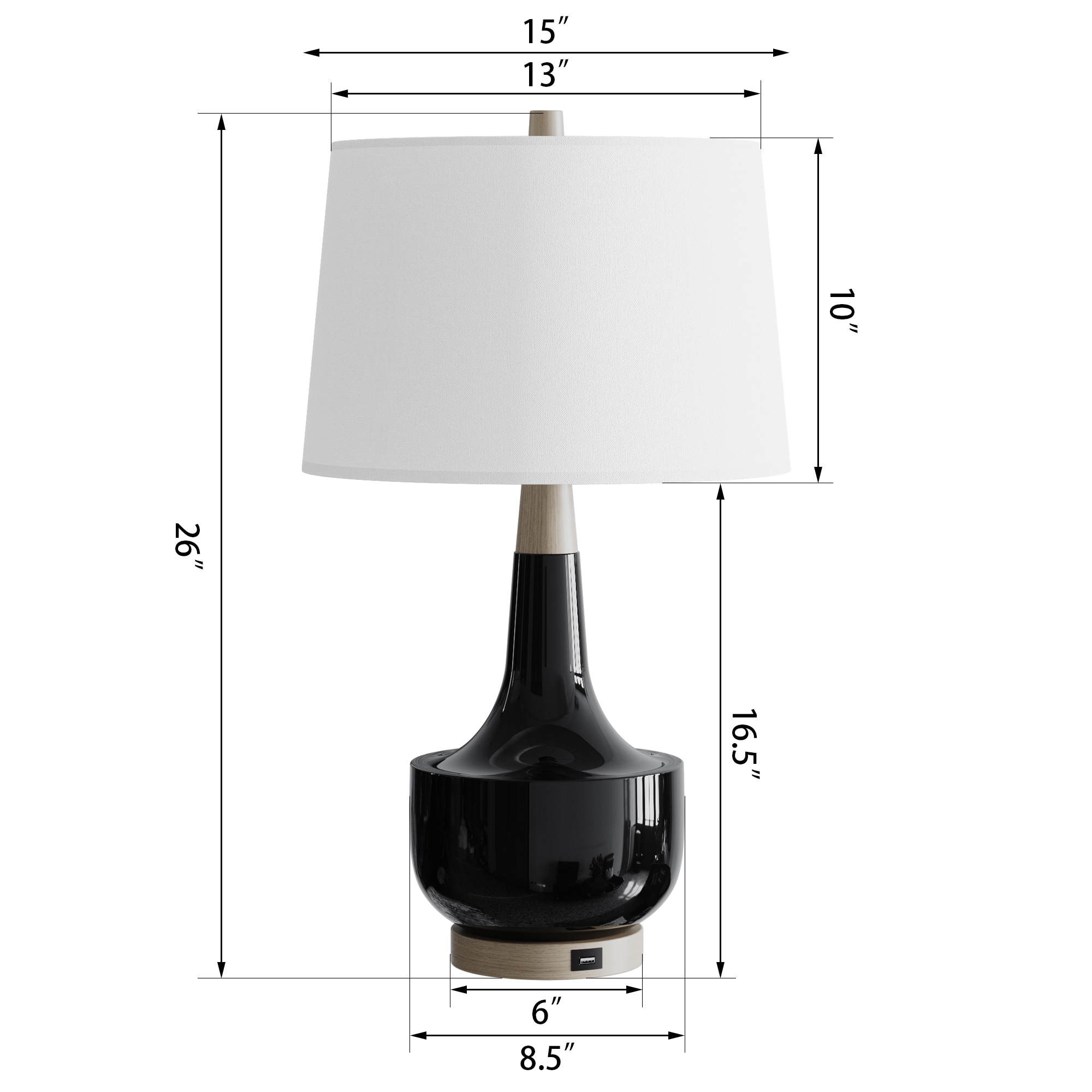 Maxax T223-BK-S Table-Lamps - View #7