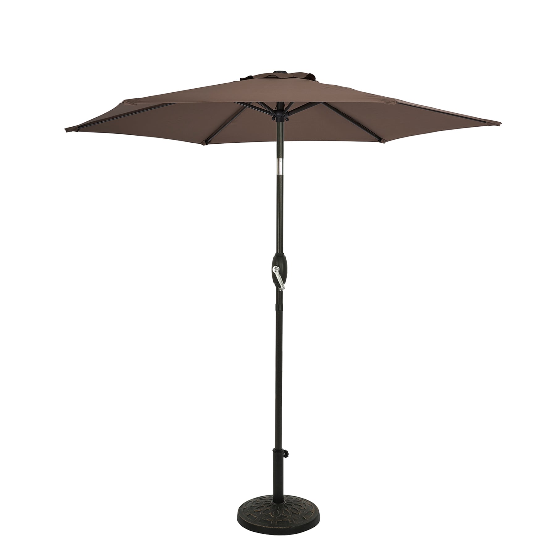 BANSA ROSE LLDM0409 7.5-Feet Steel Brown Market Patio Umbrella