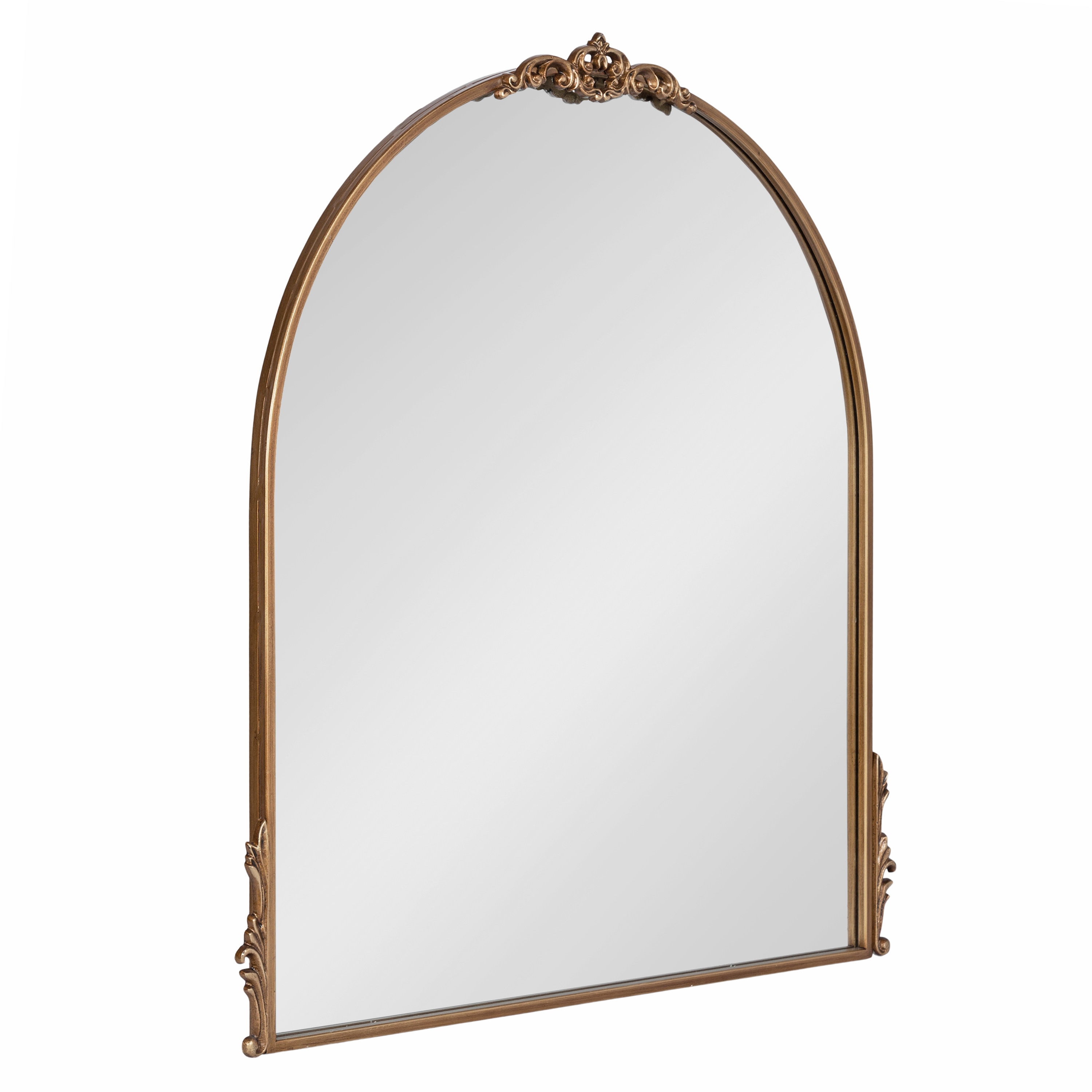 Kate and Laurel 224455 Myrcelle 30.00-in W x 32-in H Arch Gold Framed Wall Mirror