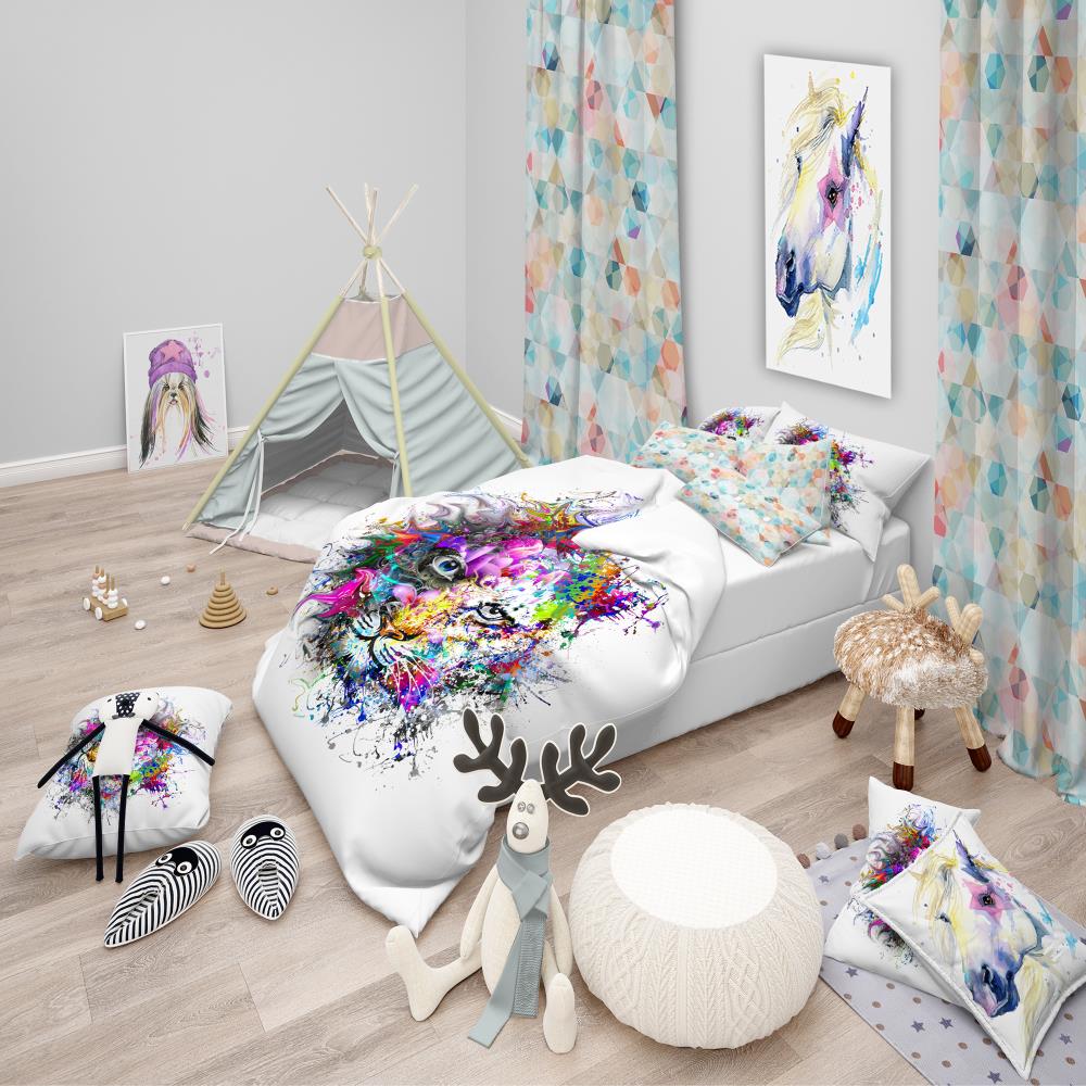 Designart BED13407-Q 3 -Piece White Queen Duvet cover Set