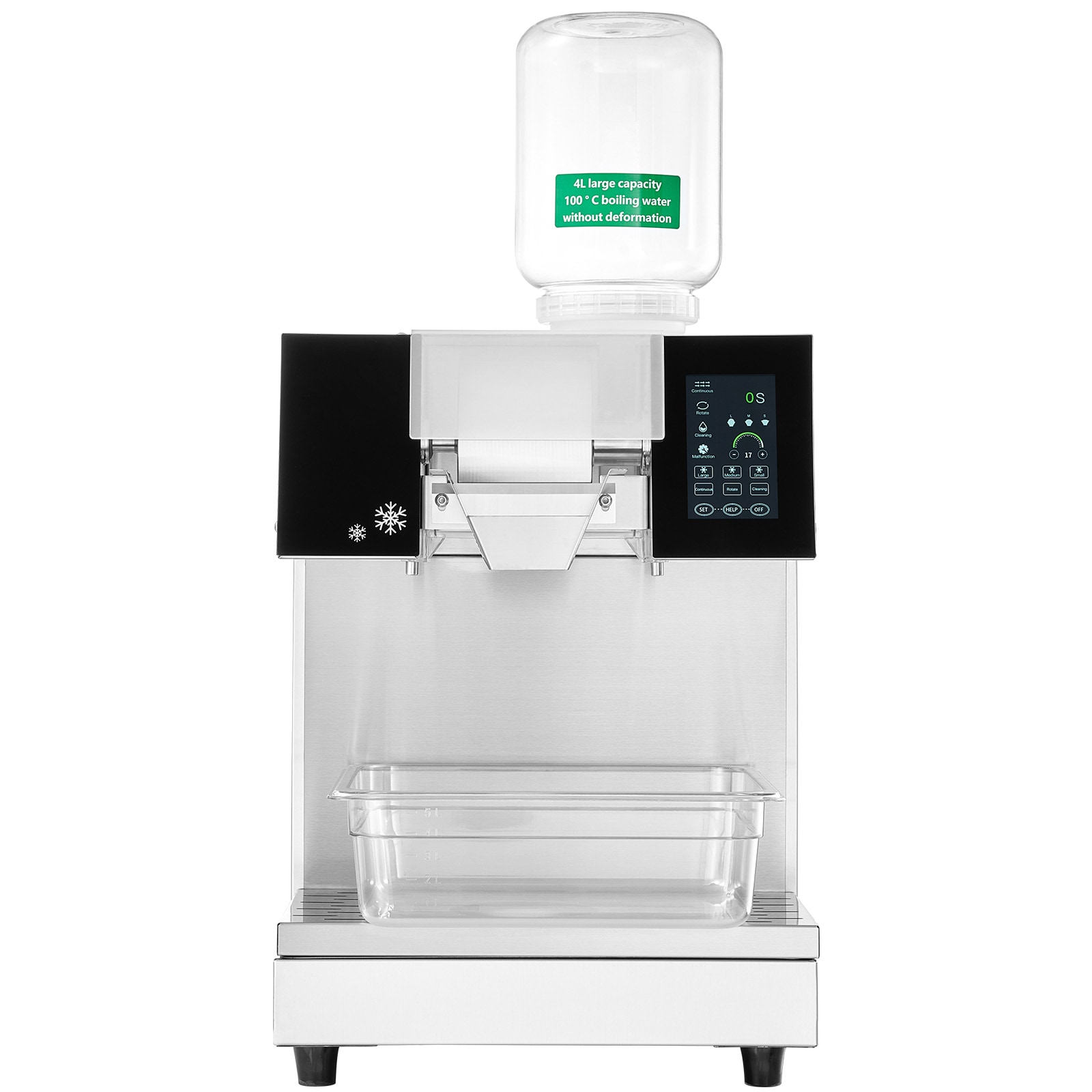 SVOPES SCFLXNBJFLCM06400V1 Commercial Snowflake Ice Machine 507LBS/24H Snowflake Ice Maker Stainless Steel Ice Shaver Machine Electric Snow Cone Maker Air Cooling System for Rapid Heat Dissipation for Bakery Cafe