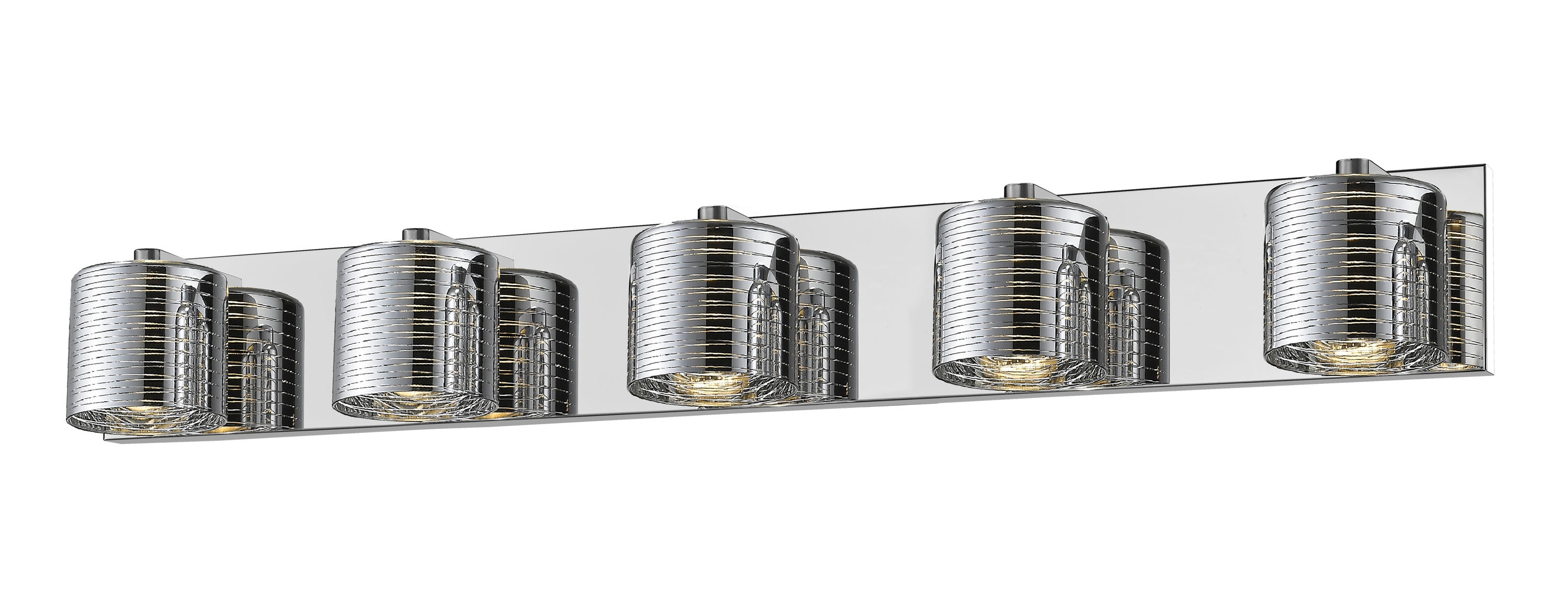 Z-Lite 911-5V-LED Sempter 2050-in 5 -Light Polished Chrome Modern/contemporary Vanity light