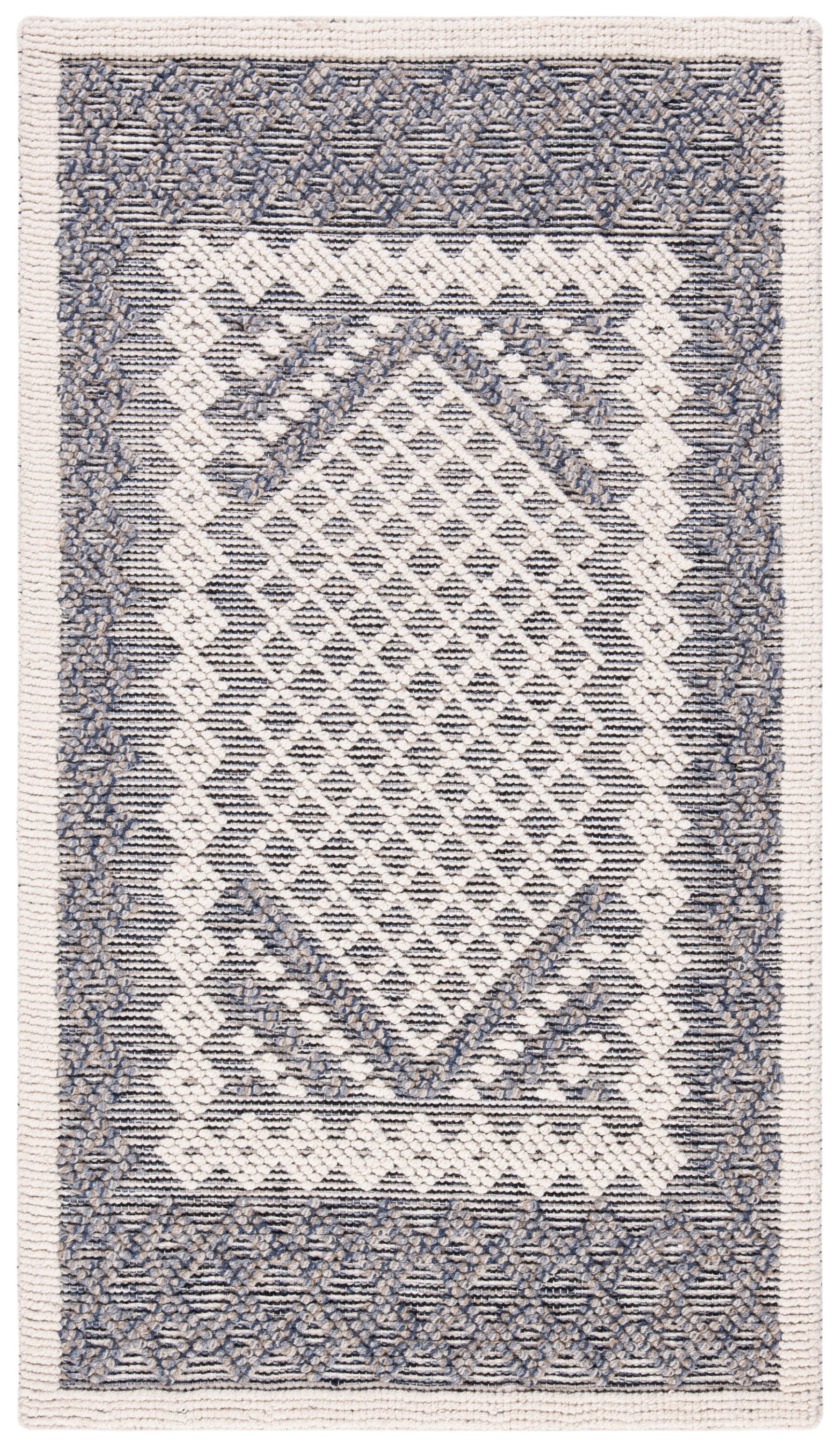 Handmade Red Wool Reversible Rectangular Area Rug