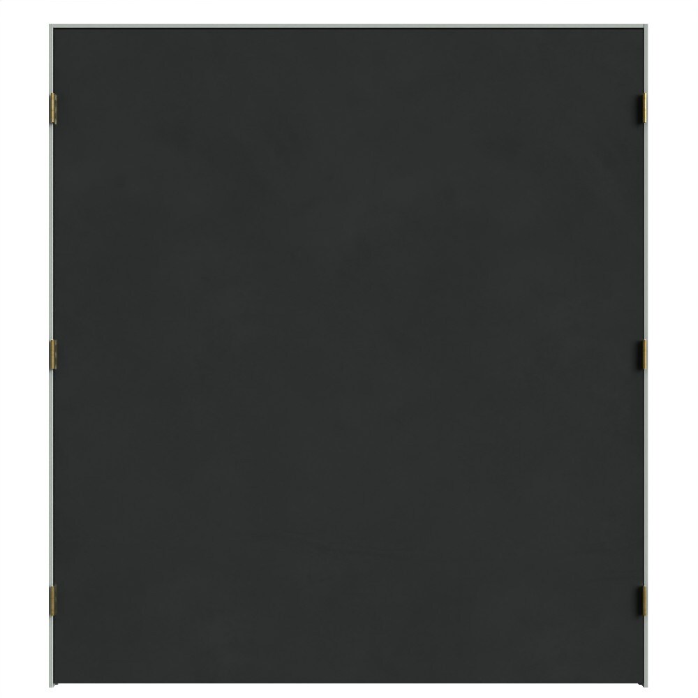 Masonite 641983 72-in x 80-in Midnight Black Solid core 1-panel Bi-parting Smooth Prefinished Molded composite Flat Jamb Double Prehung Interior Door