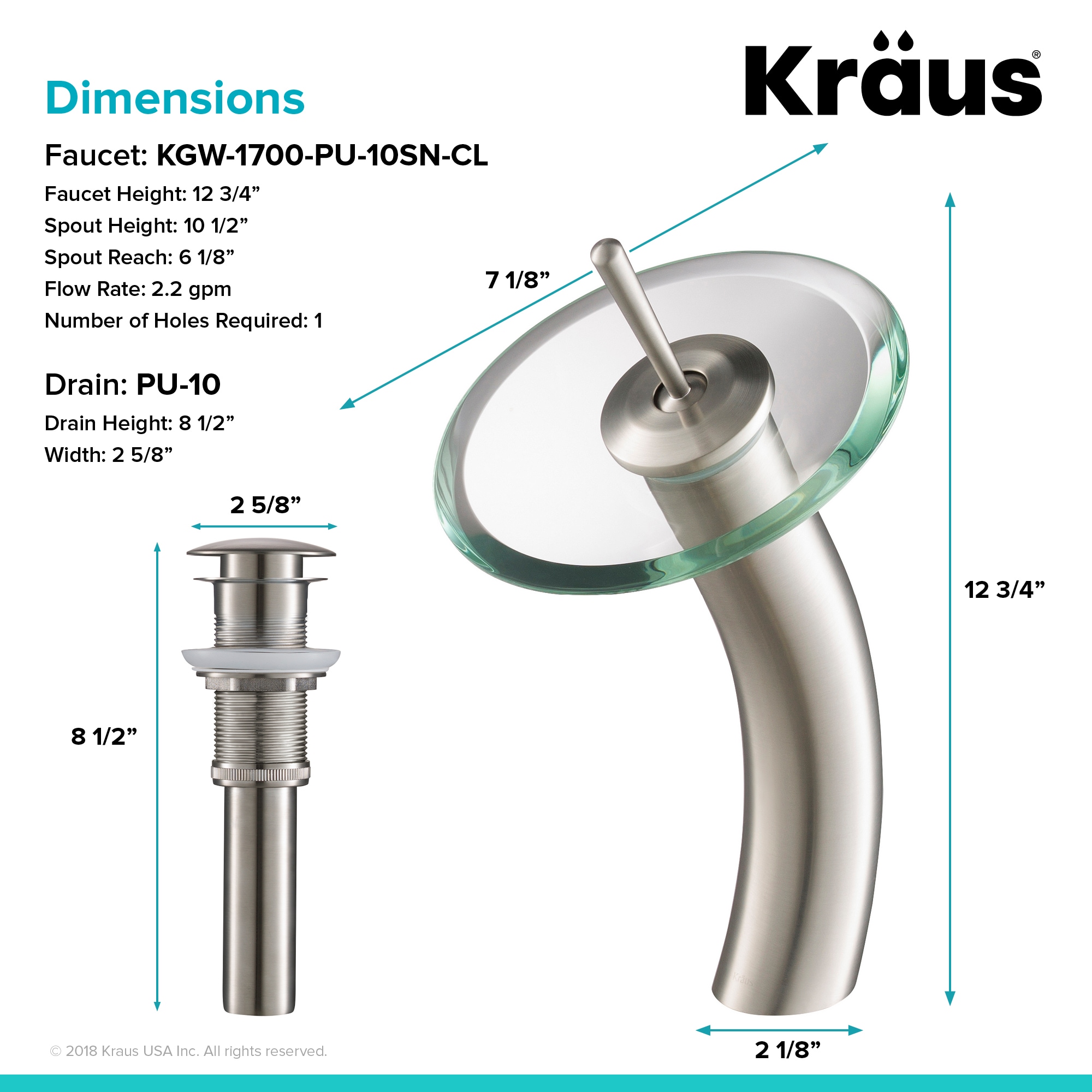 Kraus KGW-1700-PU-10SN-CL Lavatory-Faucets - View #7
