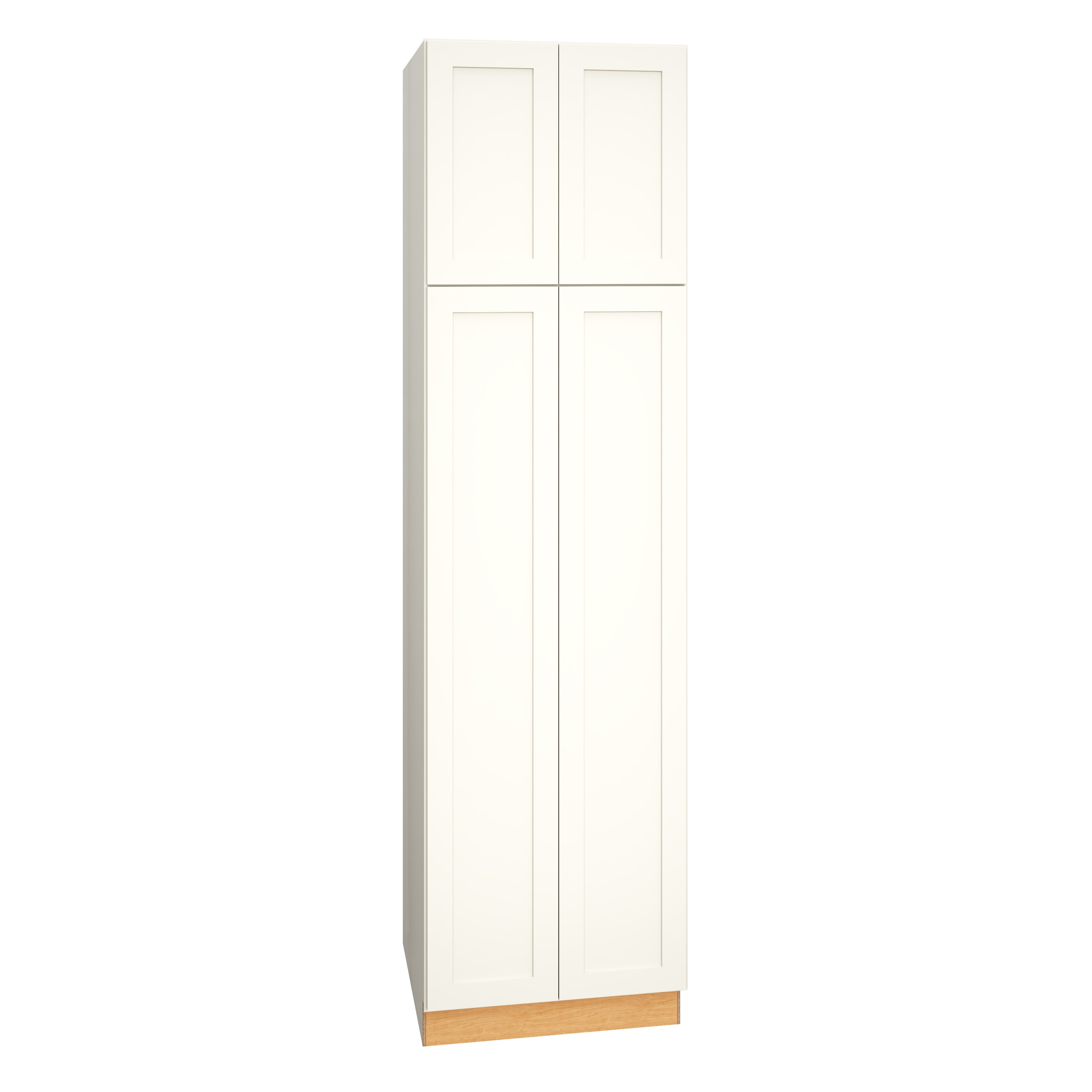 Diamond Express 323 U249024 Jamestown 24-in W x 90-in H x 24-in D White Pantry Fully assembled Plywood Cabinet (Recessed Panel Shaker)