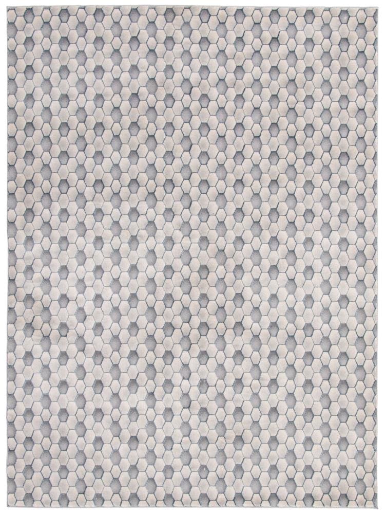 ECARPETGALLERY 347053 London 5 x 7 (ft) Loomed Polypropylene Gray Rectangular Indoor Geometric Area rug