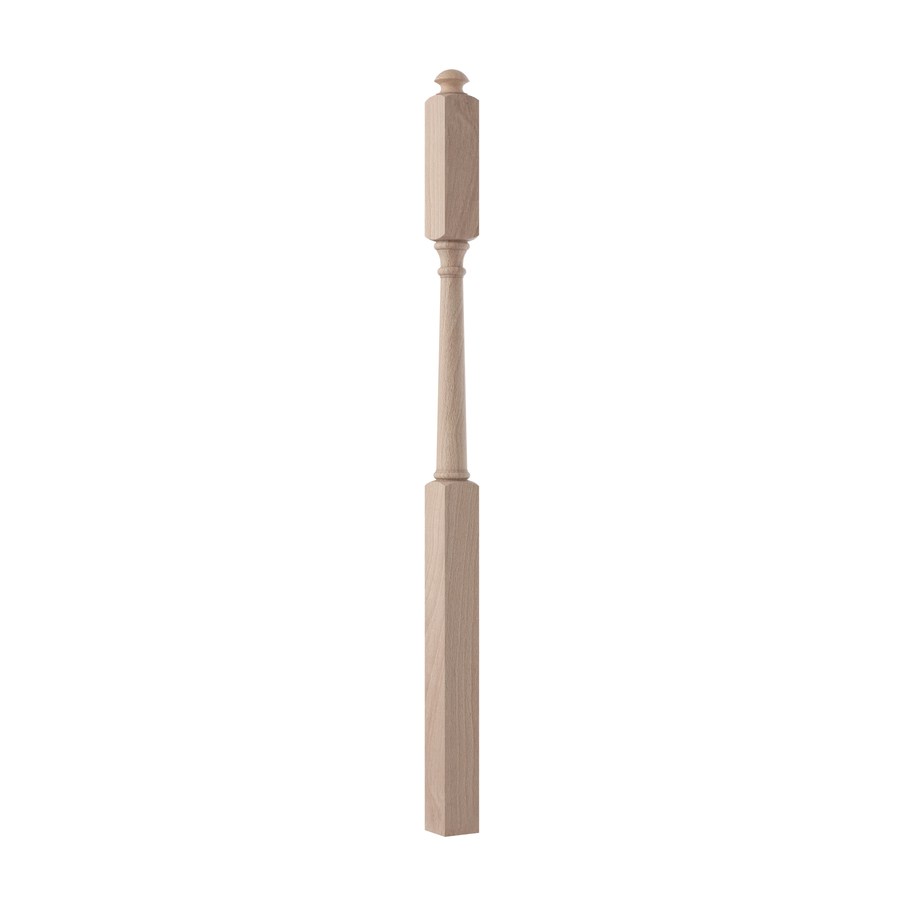 Crown Heritage 4434045 Colonial 3-in x 58-in Unfinished Beechwood Landing Stair Newel Post
