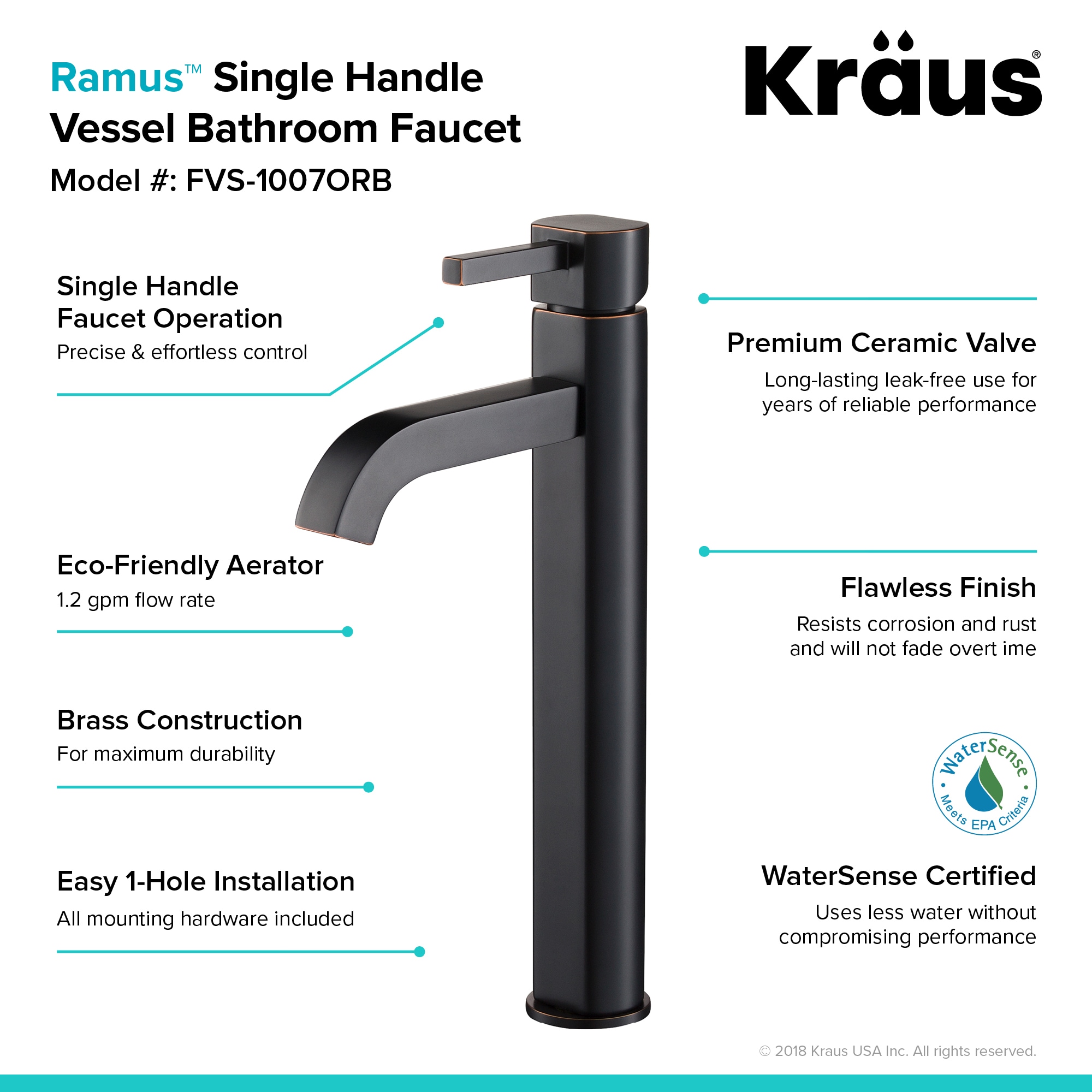Kraus FVS-1007ORB Lavatory-Faucets - View #7