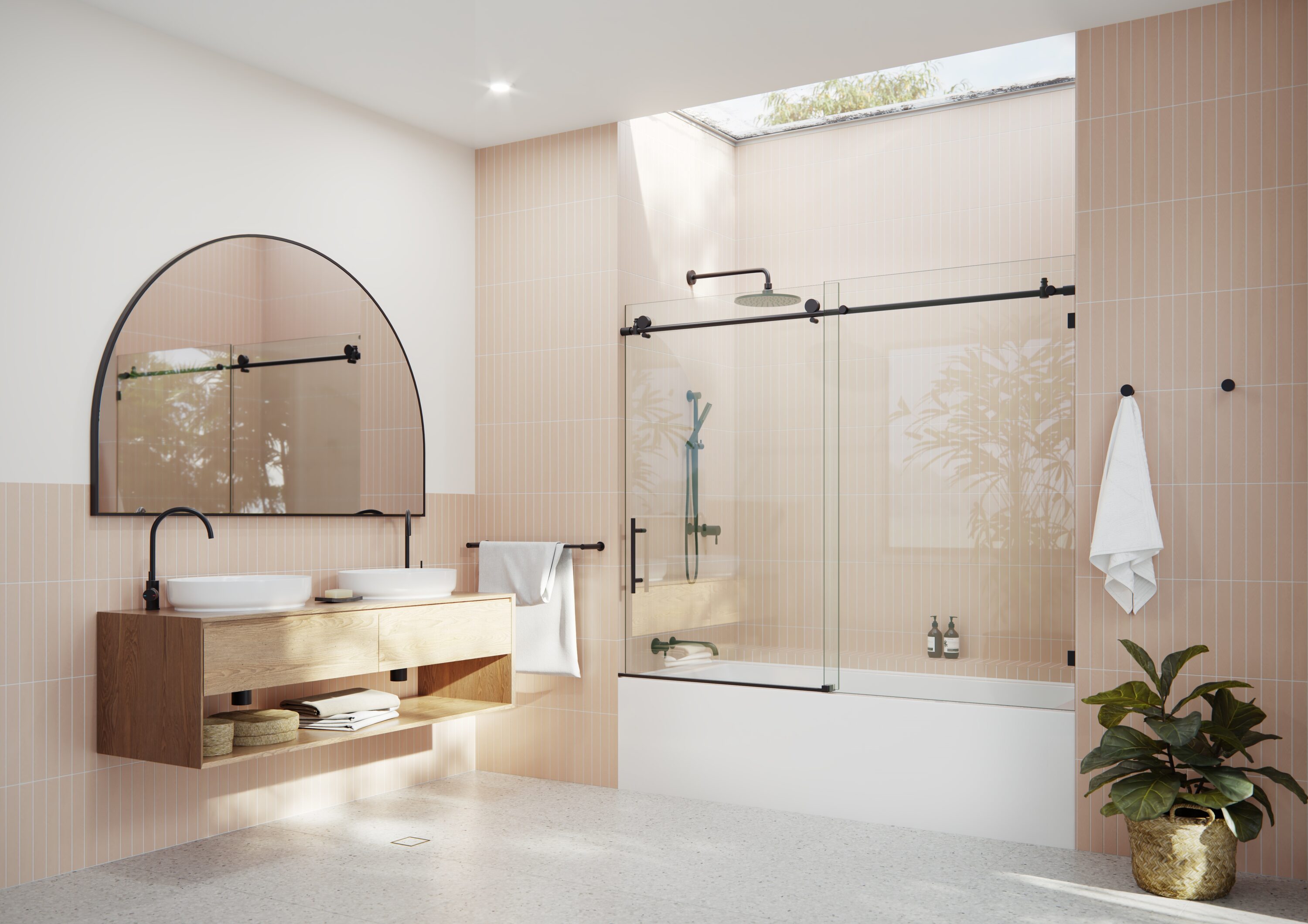 Glass Warehouse GW-B-SLD-72-MB Bathtub-Doors - View #2