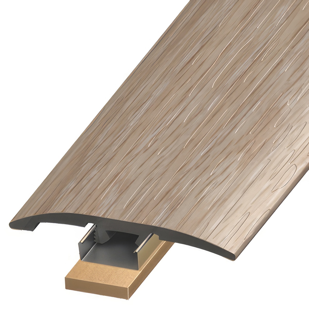 Versatrim SLT-111546 Classic MaxCore Lucida-Classic MaxCore-Hessonite 0.25-in T x 2-in W x 94-in L PVC 3-in-1 T-moulding/Reducer/Endcap