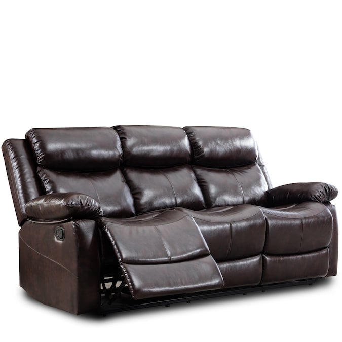 Casainc Recliner Sofa Modern Brown Faux, Reclining Leather Couch And Loveseat