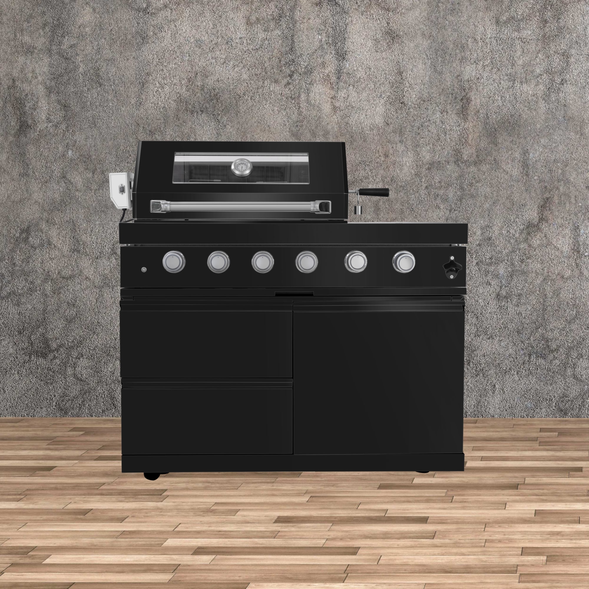 Xspracer ML-MOKP40 Outdoor Kitchen 23-in W x 47-in D x 47-in H Modular Outdoor Kitchen Grill with bar/counter top 4 Burners