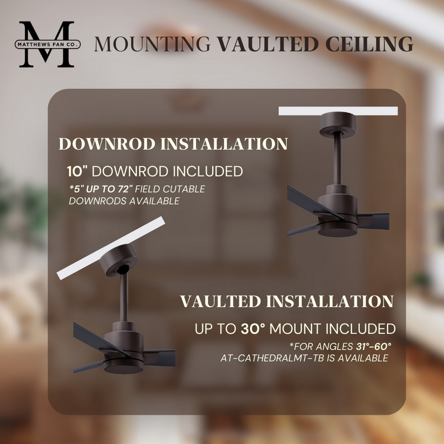 Matthews Fan Company AK-TB-BK-72 Ceiling-Fans - View #9