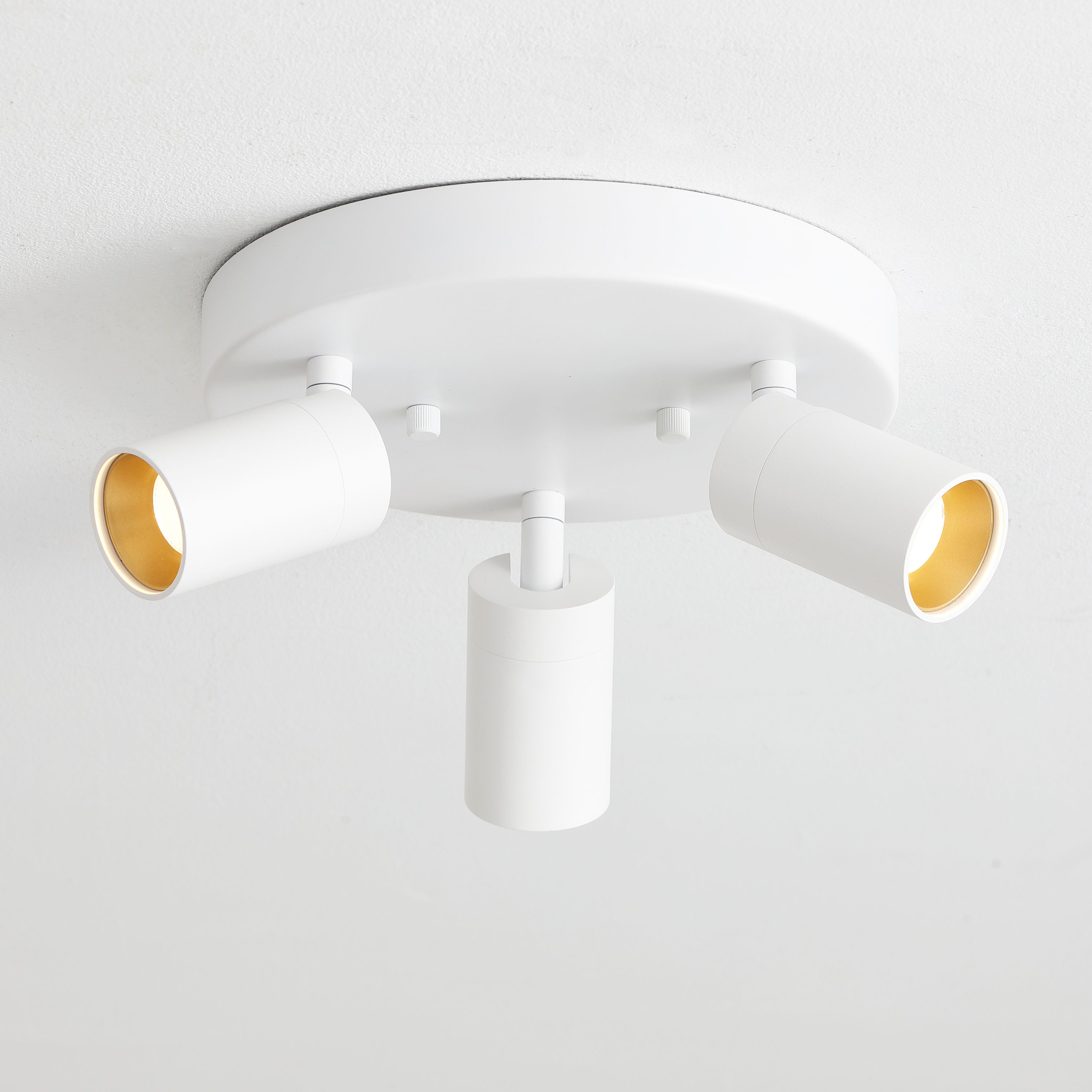 VidaLite CE1008787 Shura Round 3 -Light 11.6-in Matte White Flush Mount Light