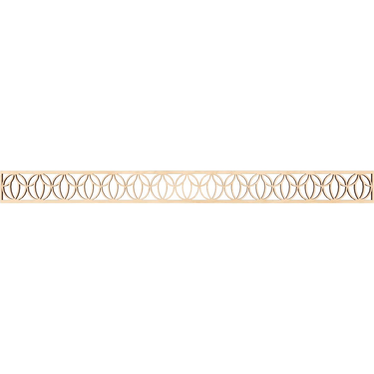 Ekena Millwork MLDB04X46SHOBI Shoshoni Fretwork Flat Trim 4-in x 3.87-ft Birch Brown Unfinished 2156029 Pierced Wall Panel Moulding