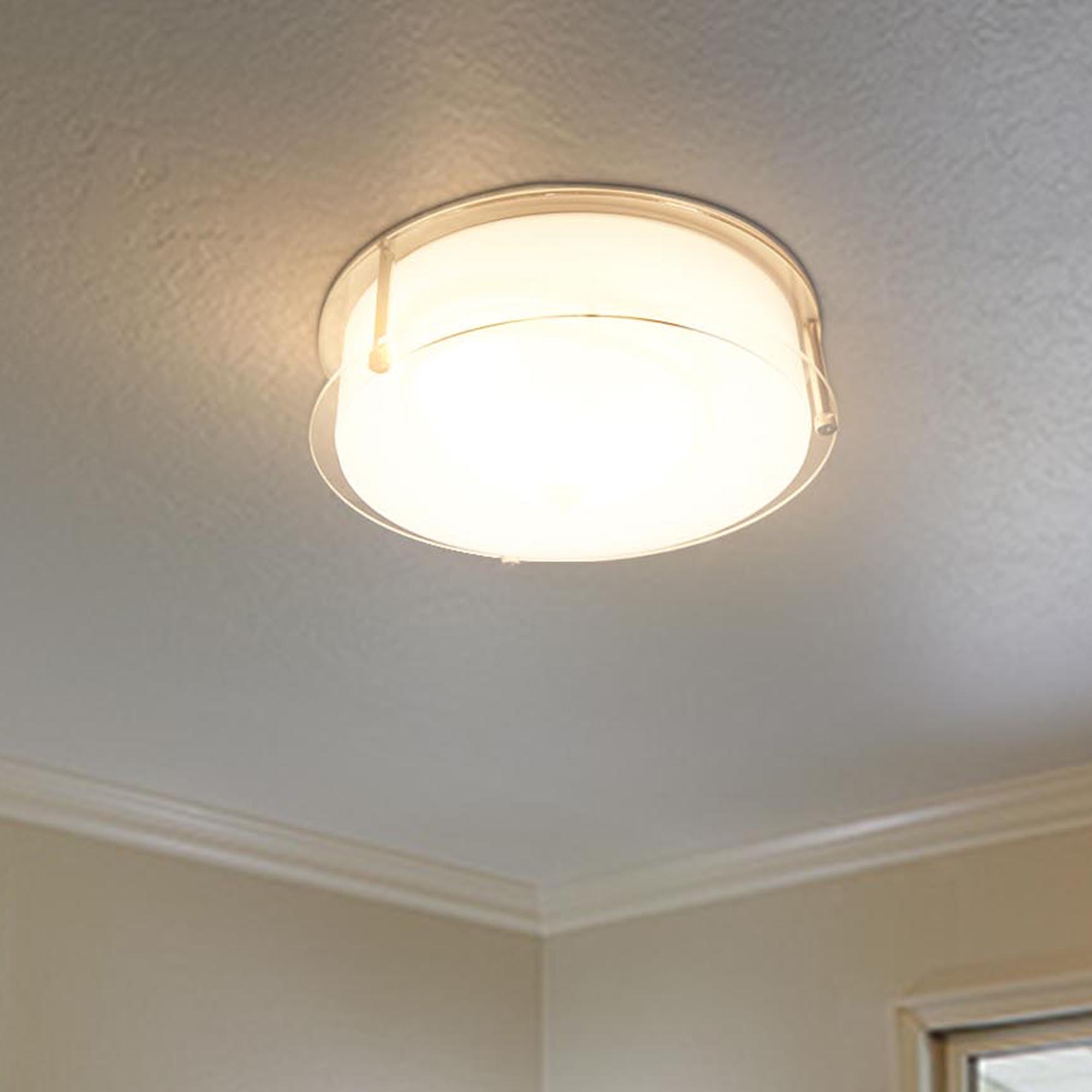 Lucere LED Flush Mount 1-Light 11.75-in White LED Flush Mount Light ...