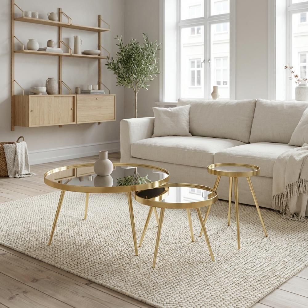 FurniFact BO3942311WHT Accent-Table-Sets - View #3