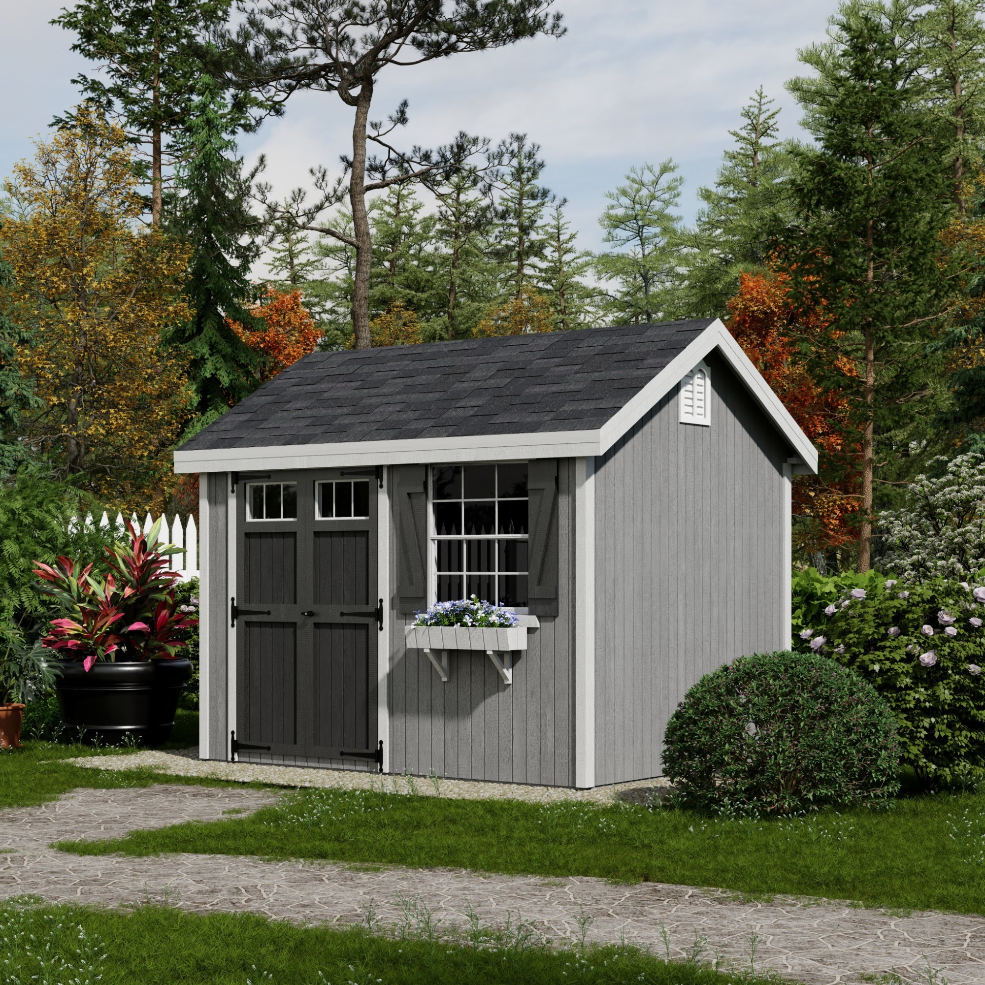 Little Cottage Co 8X10 PCGS-PC-FK Wood-Storage-Buildings - View #2
