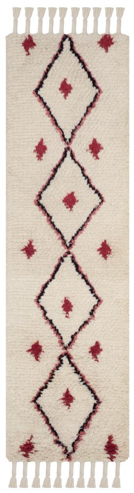 Safavieh CSB727A-4 Casablanca Wynona 4 x 6 (ft) Tufted Wool Ivory/Fuchsia Rectangular Indoor Abstract Moroccan Area rug