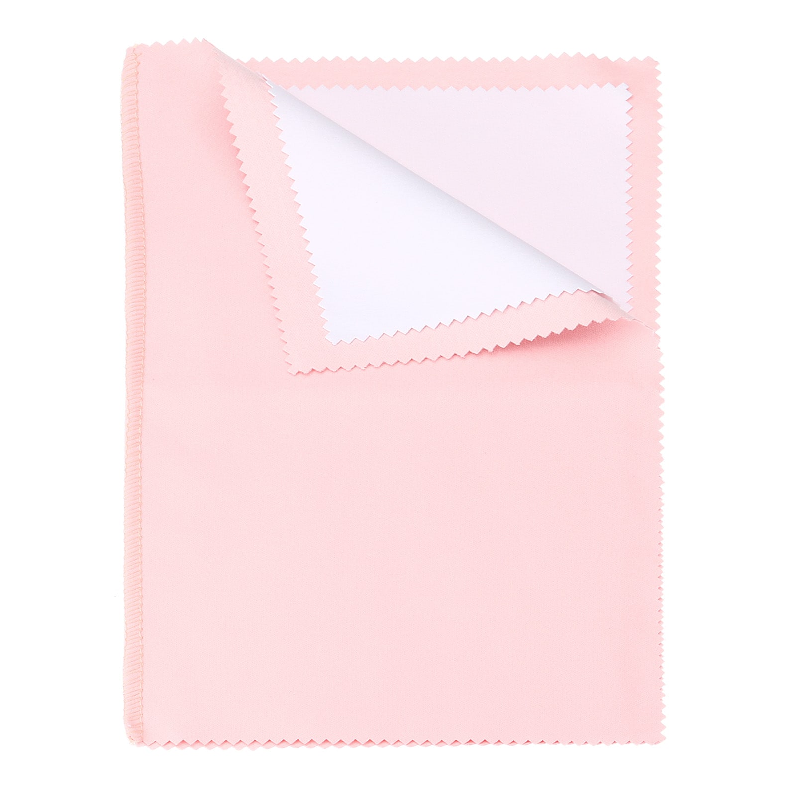 PATIKIL 12.6x9.8inch Jewelry Cleaning Cloth Polishing Cloth Pure Cotton Cleaning Cloths Double Layer for Gold Silver Coins Pink