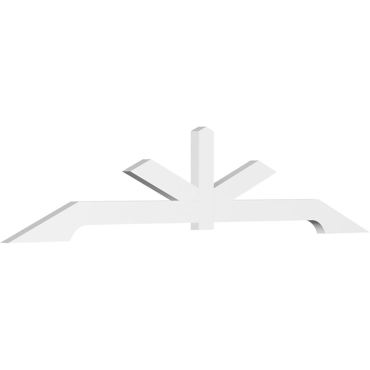 Ekena Millwork GBP096X20X0204VAN00 Vanguard White PVC Gable bracket