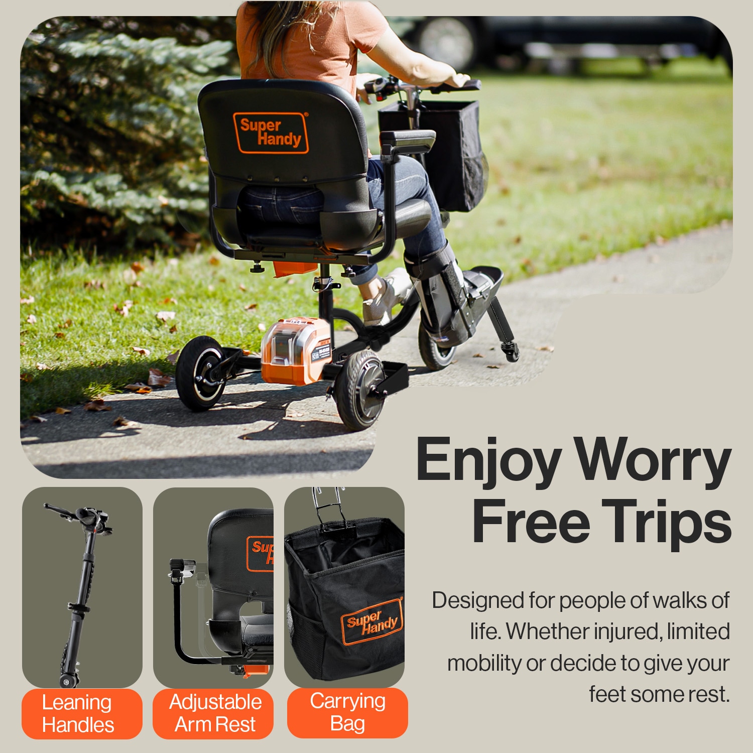 SuperHandy GUT140 Walkers-Wheelchairs-Rollators - View #6