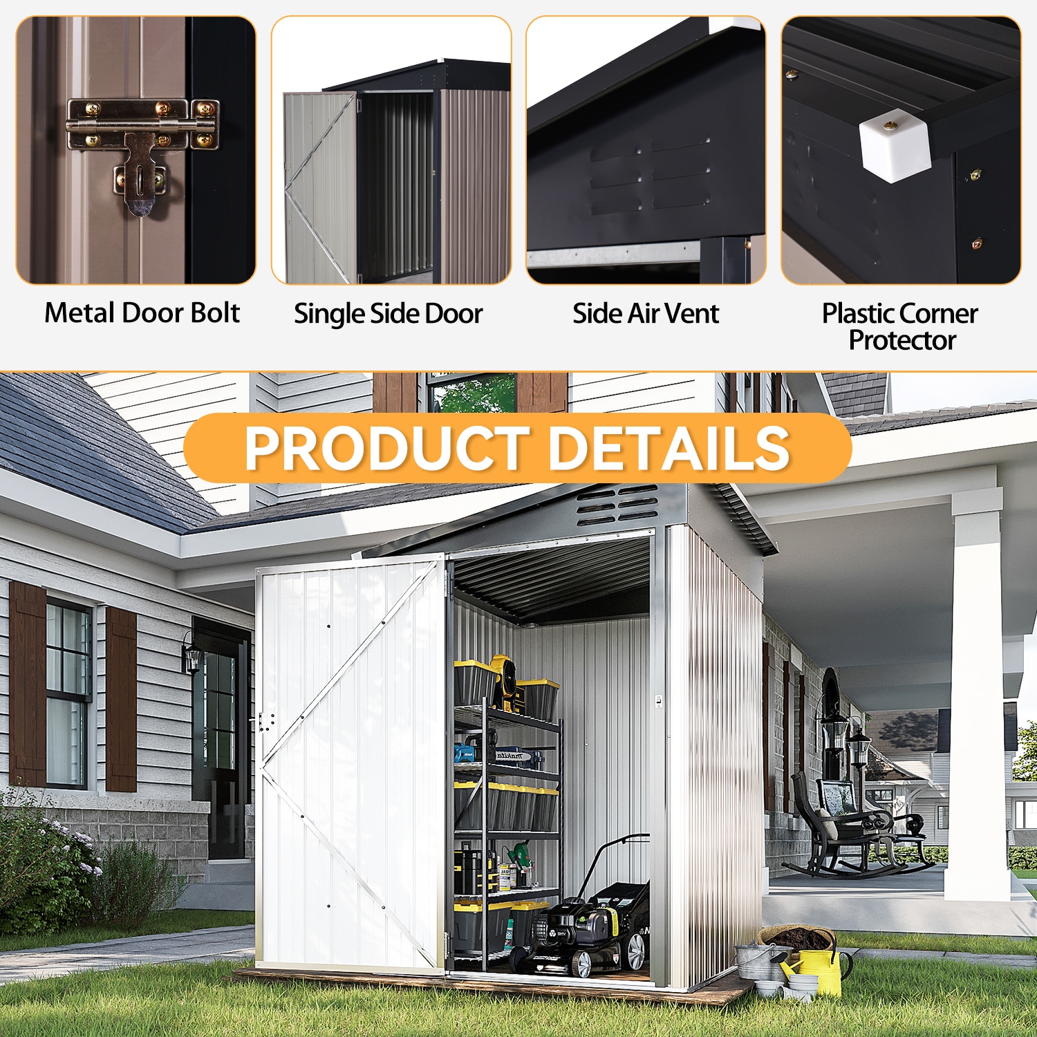 AOXUN AX-30620R Metal-Storage-Buildings-Sheds - View #3