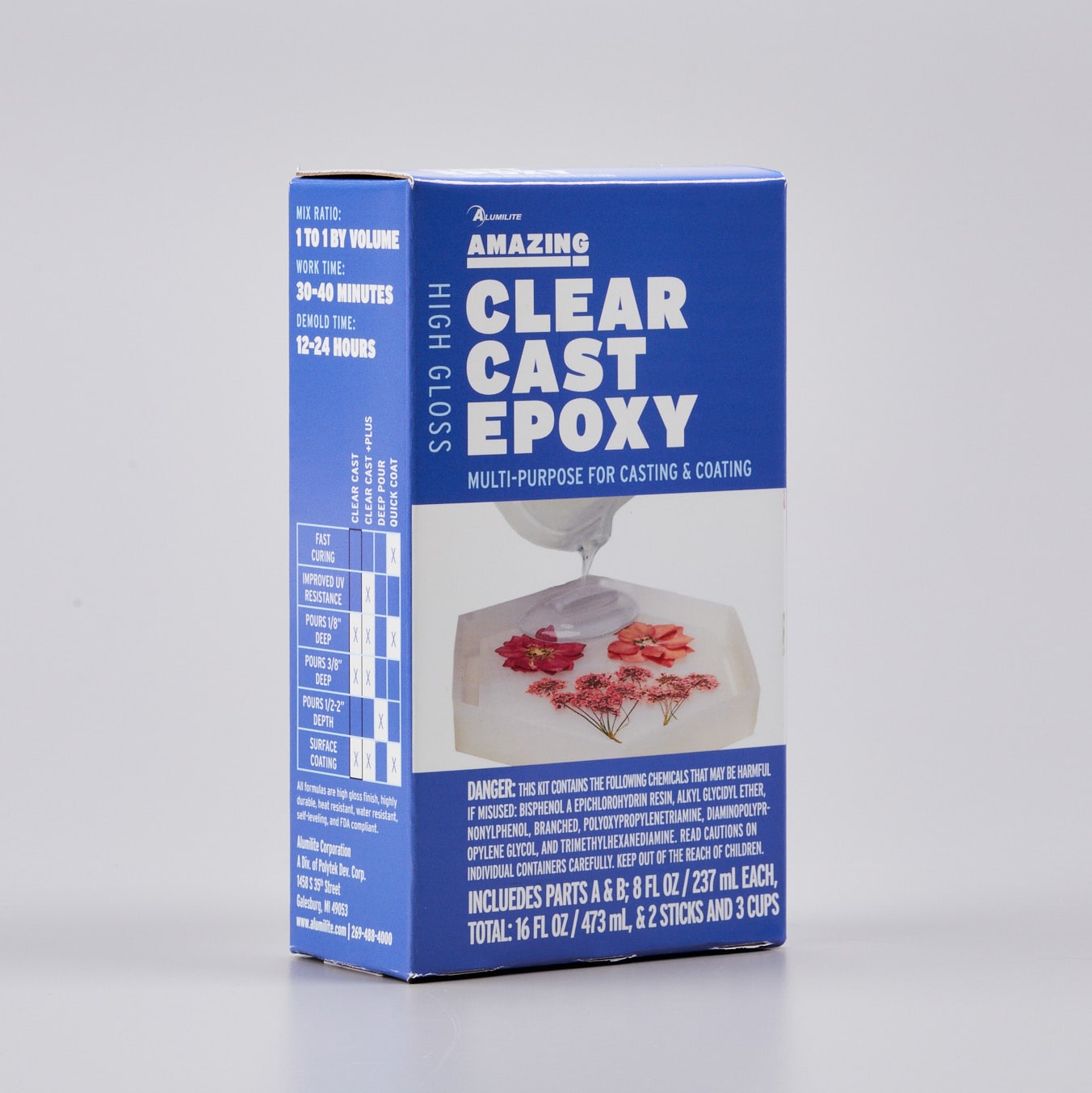 Alumilite Amazing Clear Cast Epoxy Resin Kit, Clear, High Gloss